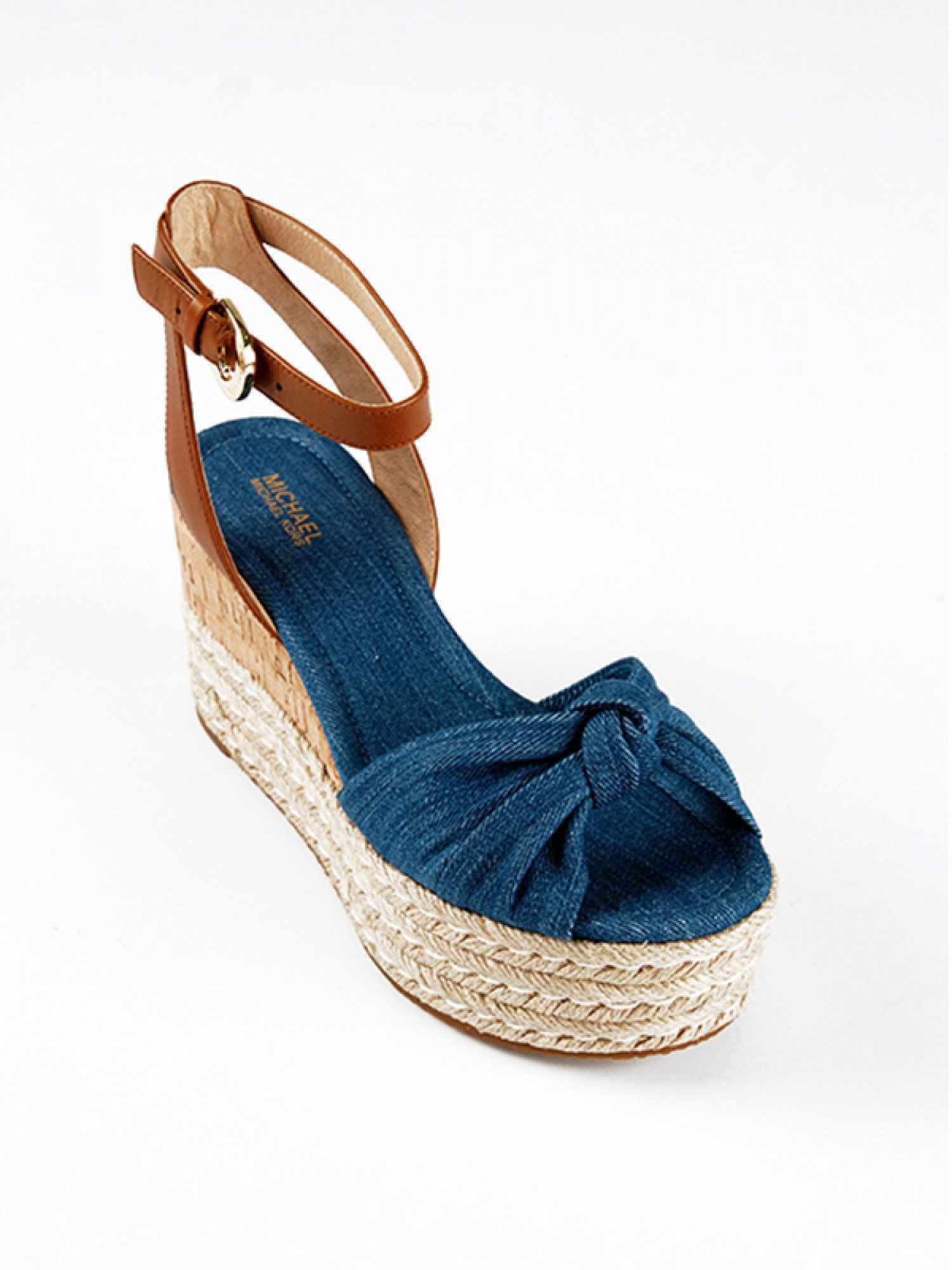 MICHAEL KORS ΠΑΠΟΥΤΣΙΑ ΠΛΑΤΦΟΡΜΑ JEANS MAXWELL DENIM ΜΠΛΕ