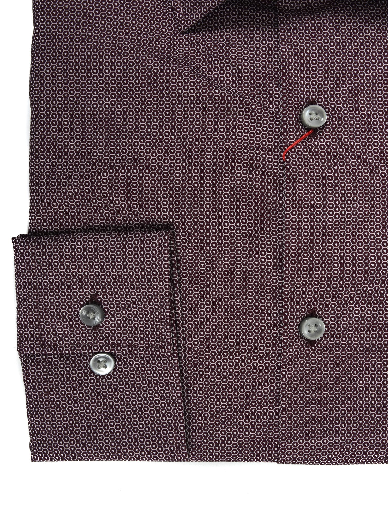 HUGO ΠΟΥΚΑΜΙΣΟ SLIM FIT ΜΙΚΡΟΣΧΕΔΙΟ JENNO ΜΠΟΡΝΤΩ