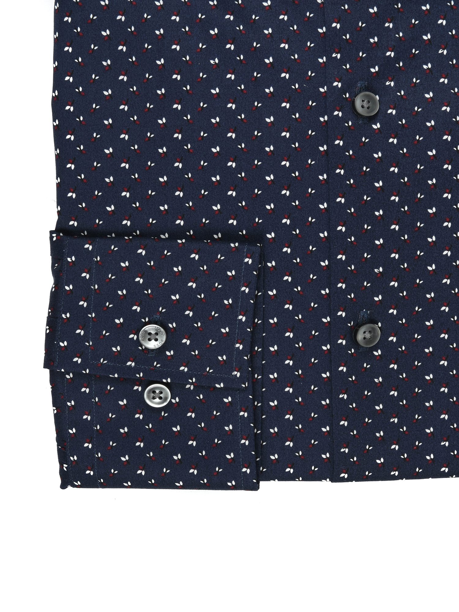 BOSS ΠΟΥΚΑΜΙΣΟ SLIM FIT ΜΙΚΡΟΣΧΕΔΙΟ JASON ΜΠΛΕ φωτογραφία