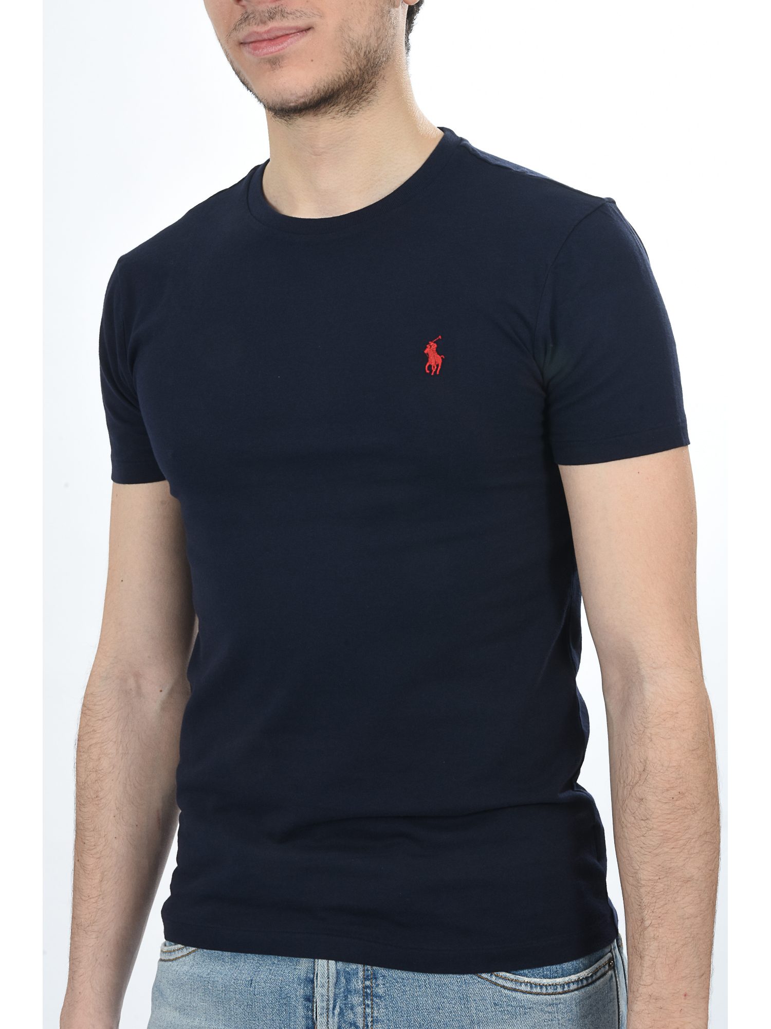 RALPH LAUREN T-SHIRT CUSTOM SLIM FIT BSR ΜΠΛΕ φωτογραφία