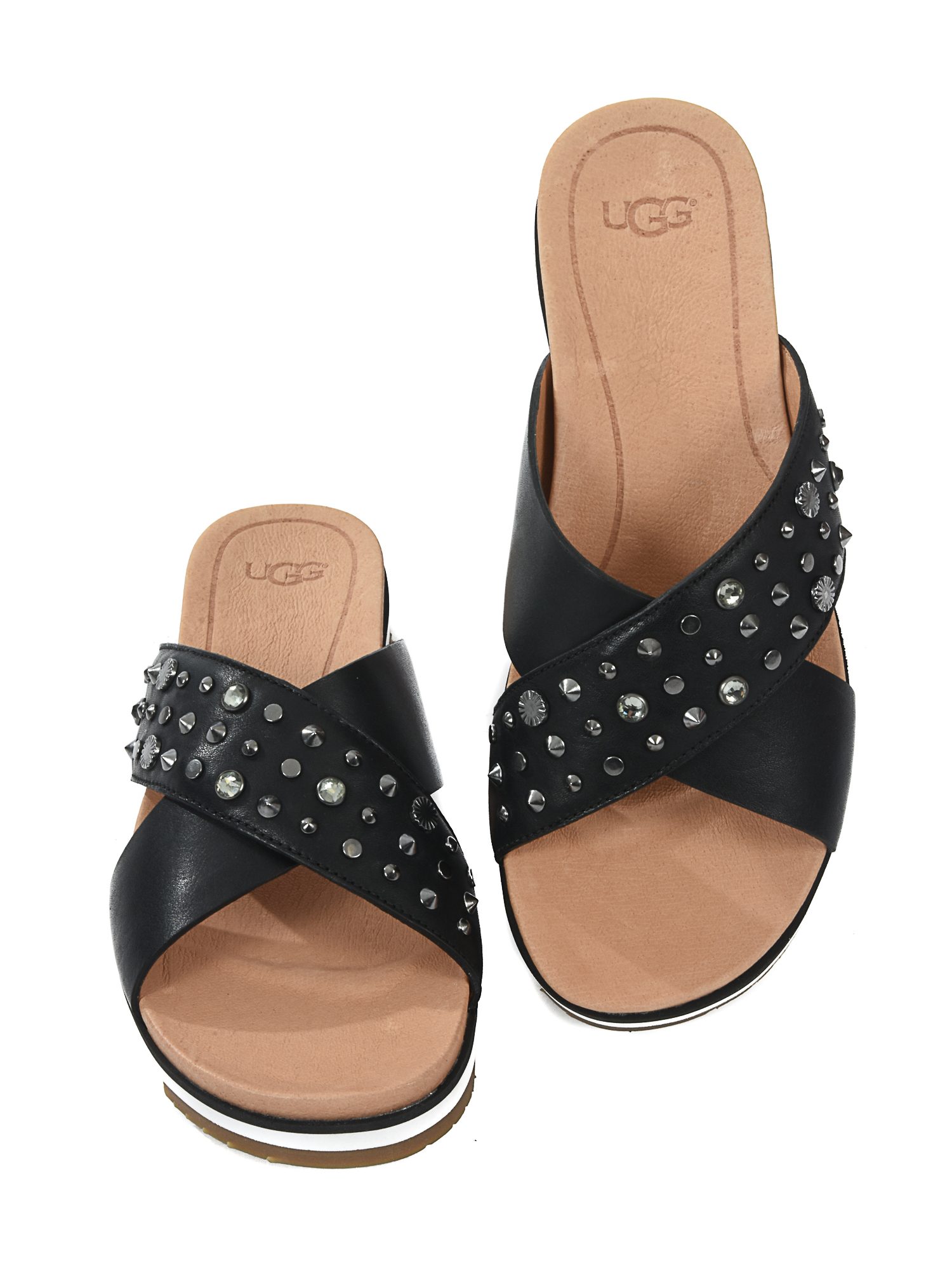 UGG ΠΕΔΙΛΑ ΦΛΑΤ STUDDED BLING ΜΑΥΡΟ φωτογραφία