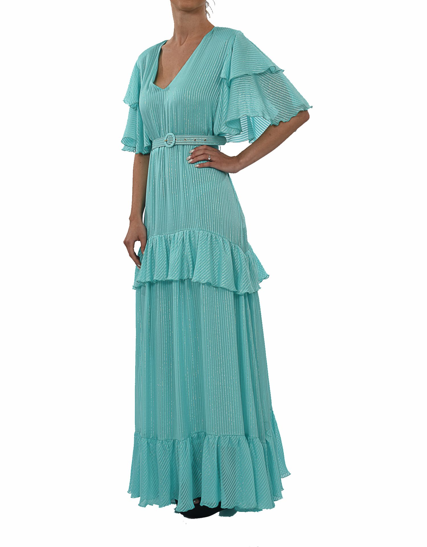 SPACE ΦΟΡΕΜΑ ΜΑΚΡΥ ΒΟΛΑΝ VNECK ΖΩΝΗ ΒΕΡΑΜΑΝ φωτογραφία