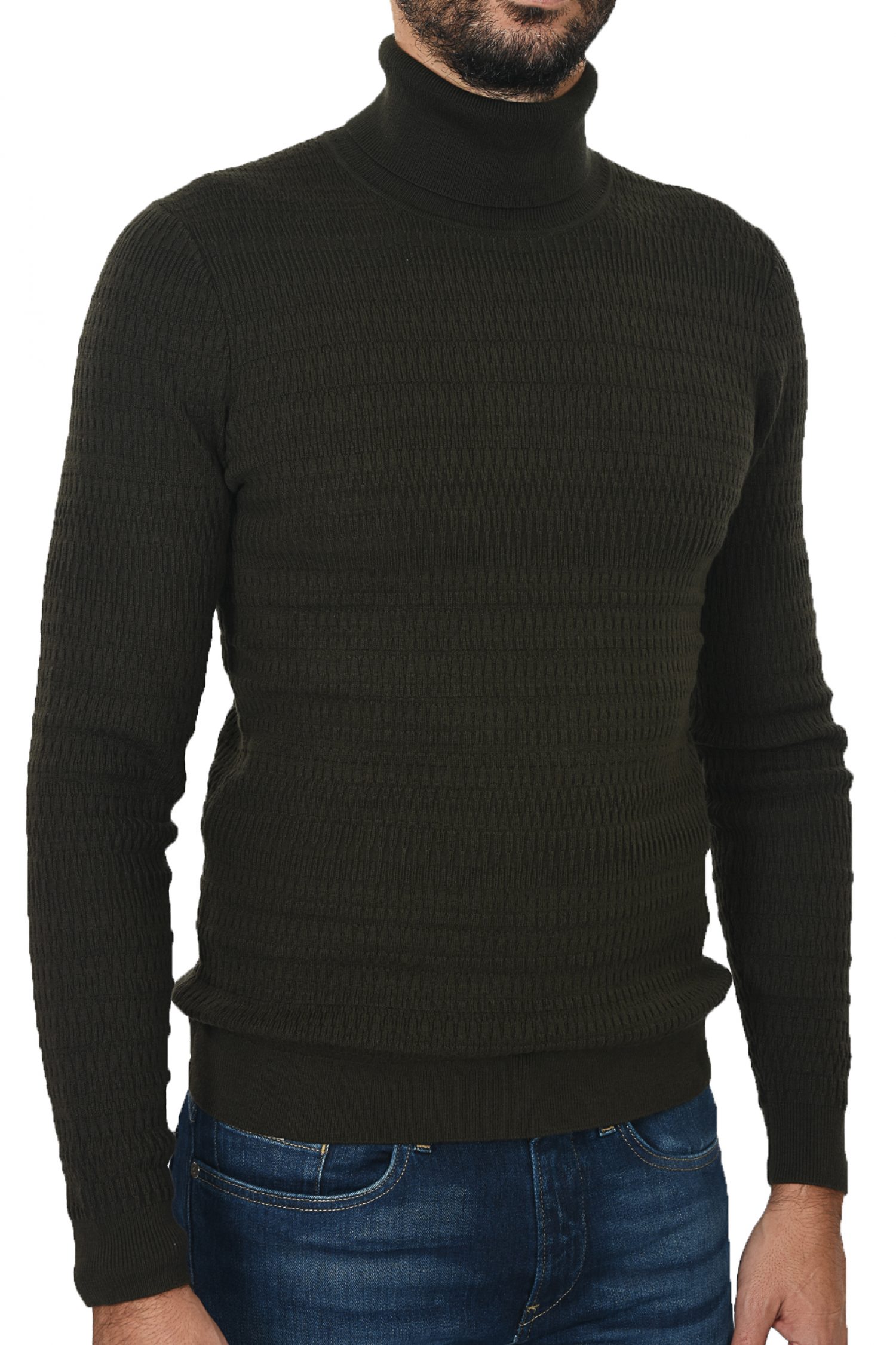 HUGO ΠΛΕΚΤΟ TURTLENECK SMAXIM ΛΑΔΙ φωτογραφία