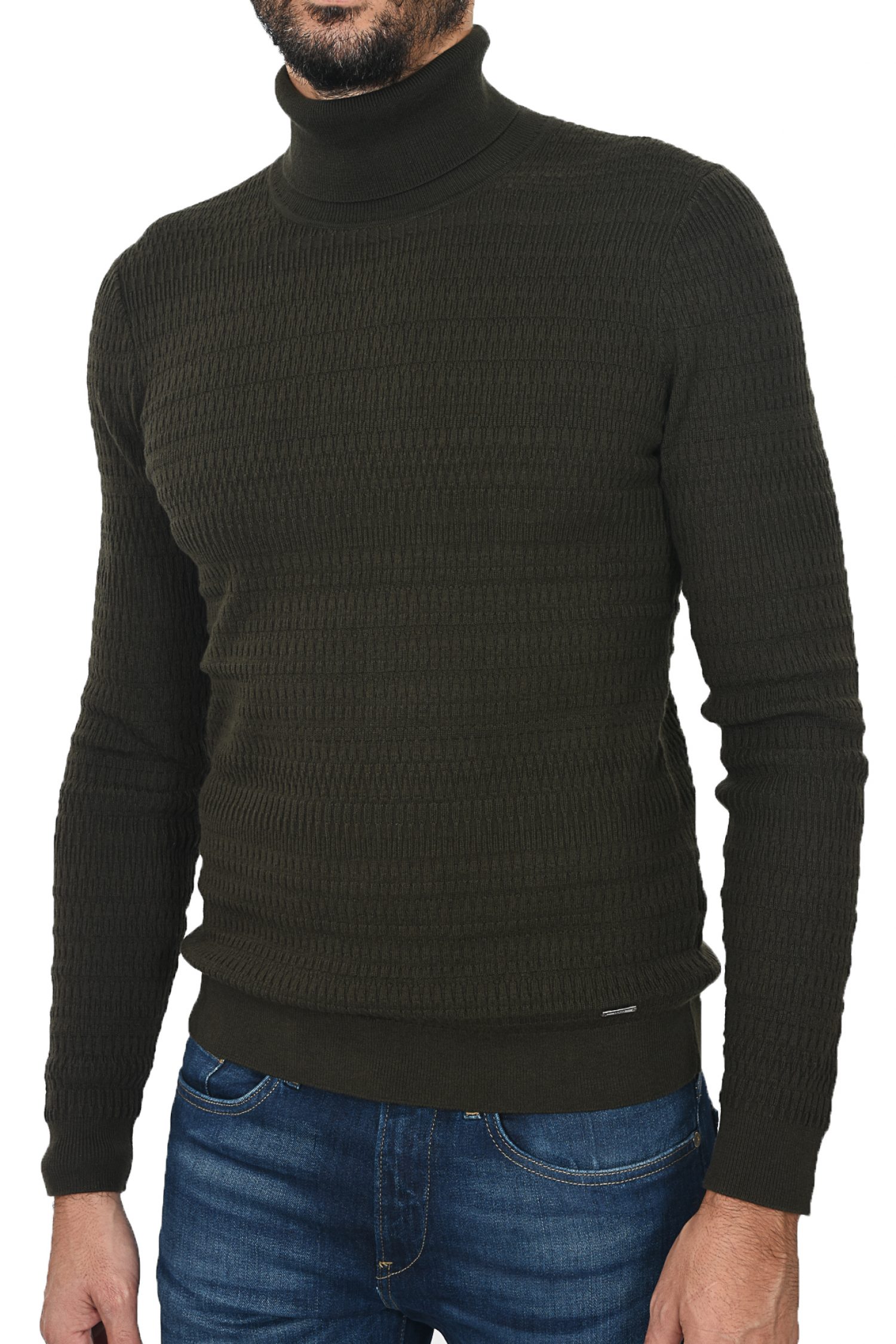 HUGO ΠΛΕΚΤΟ TURTLENECK SMAXIM ΛΑΔΙ φωτογραφία