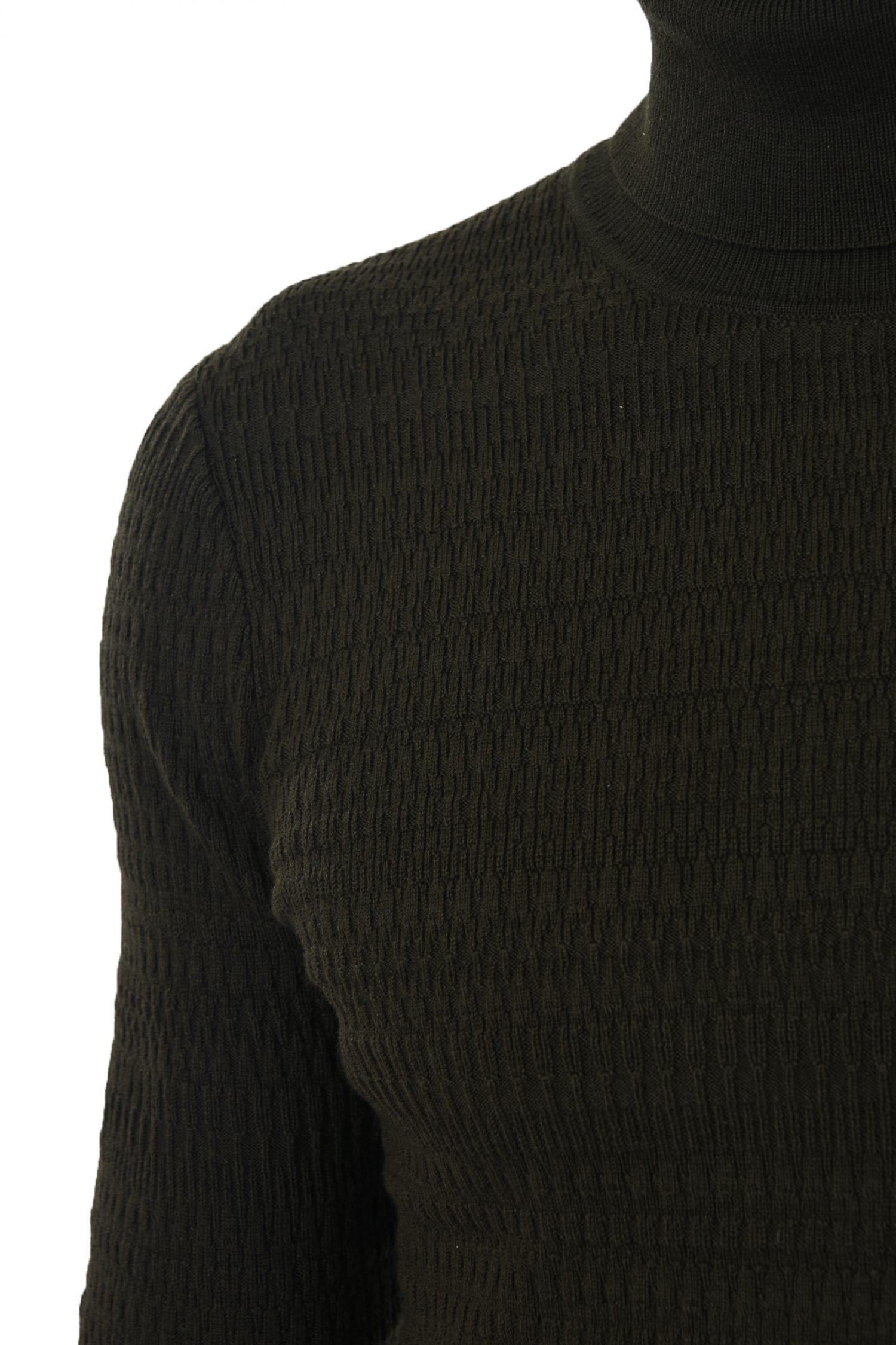 HUGO ΠΛΕΚΤΟ TURTLENECK SMAXIM ΛΑΔΙ φωτογραφία