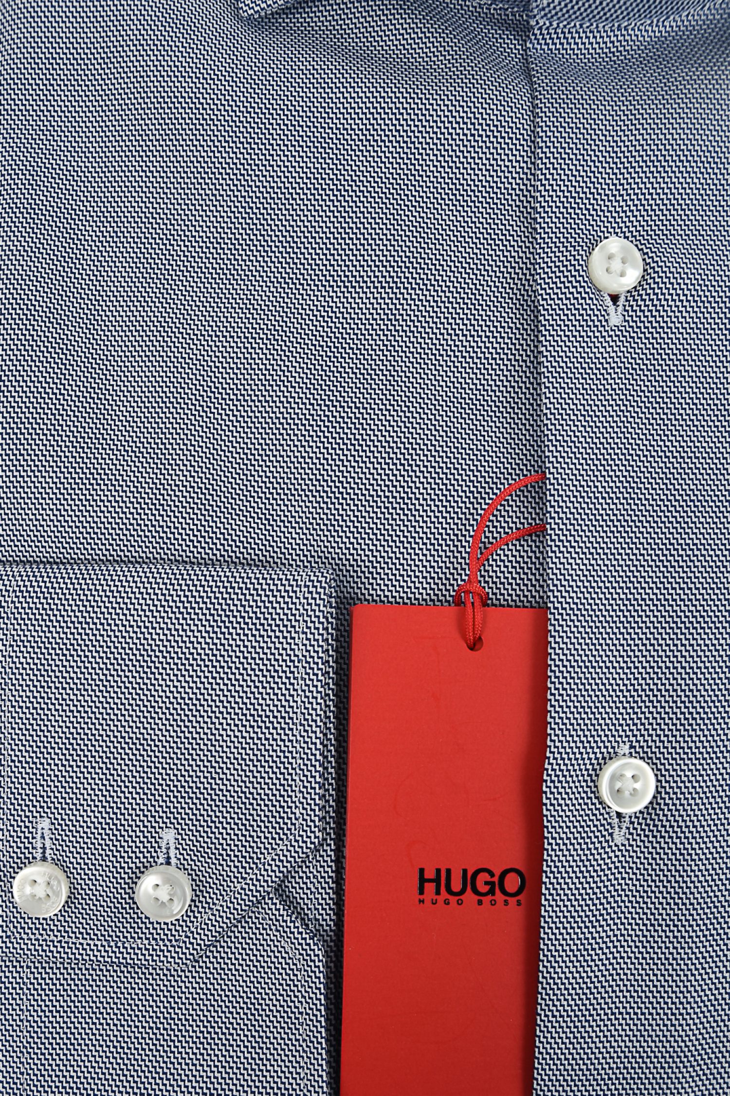 HUGO ΠΟΥΚΑΜΙΣΟ ΜΙΚΡΟΣΧΕΔΙΟ REGULAR FIT C-GORDON ΜΠΛΕ φωτογραφία