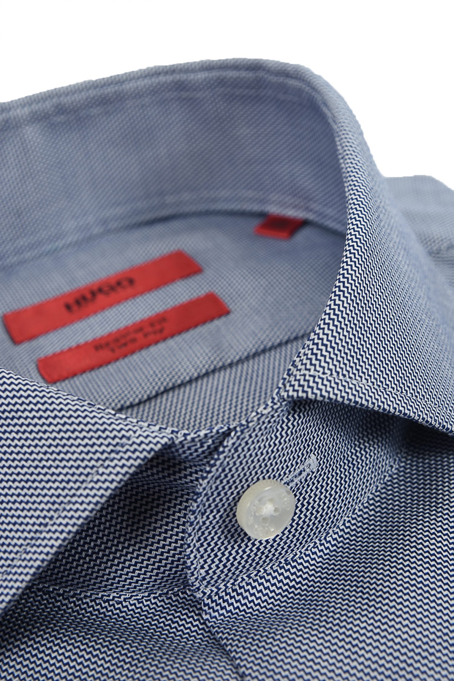 HUGO ΠΟΥΚΑΜΙΣΟ ΜΙΚΡΟΣΧΕΔΙΟ REGULAR FIT C-GORDON ΜΠΛΕ φωτογραφία