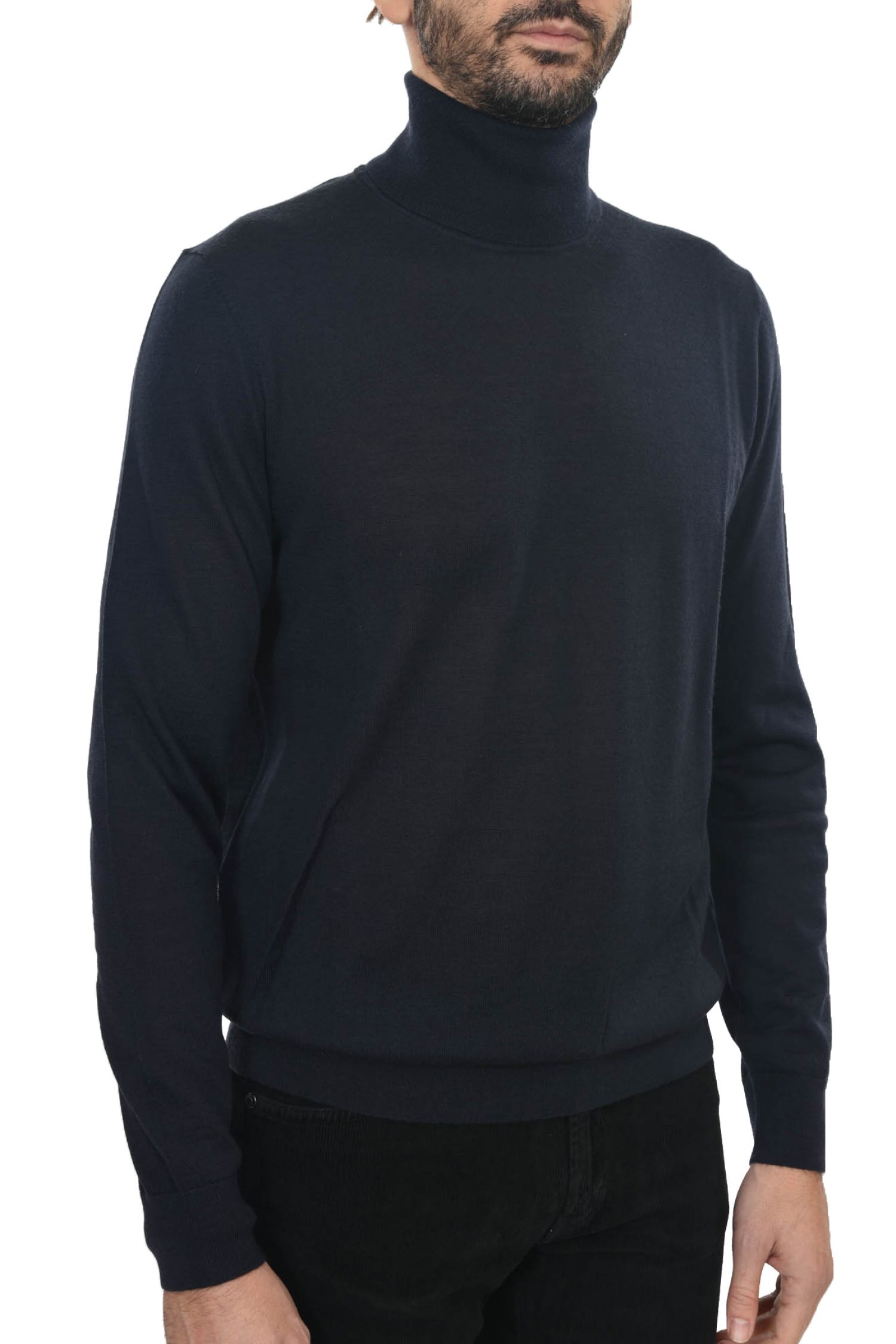 HUGO ΠΛΕΚΤΟ TURTLENECK SAN ANTONIO ΜΠΛΕ φωτογραφία