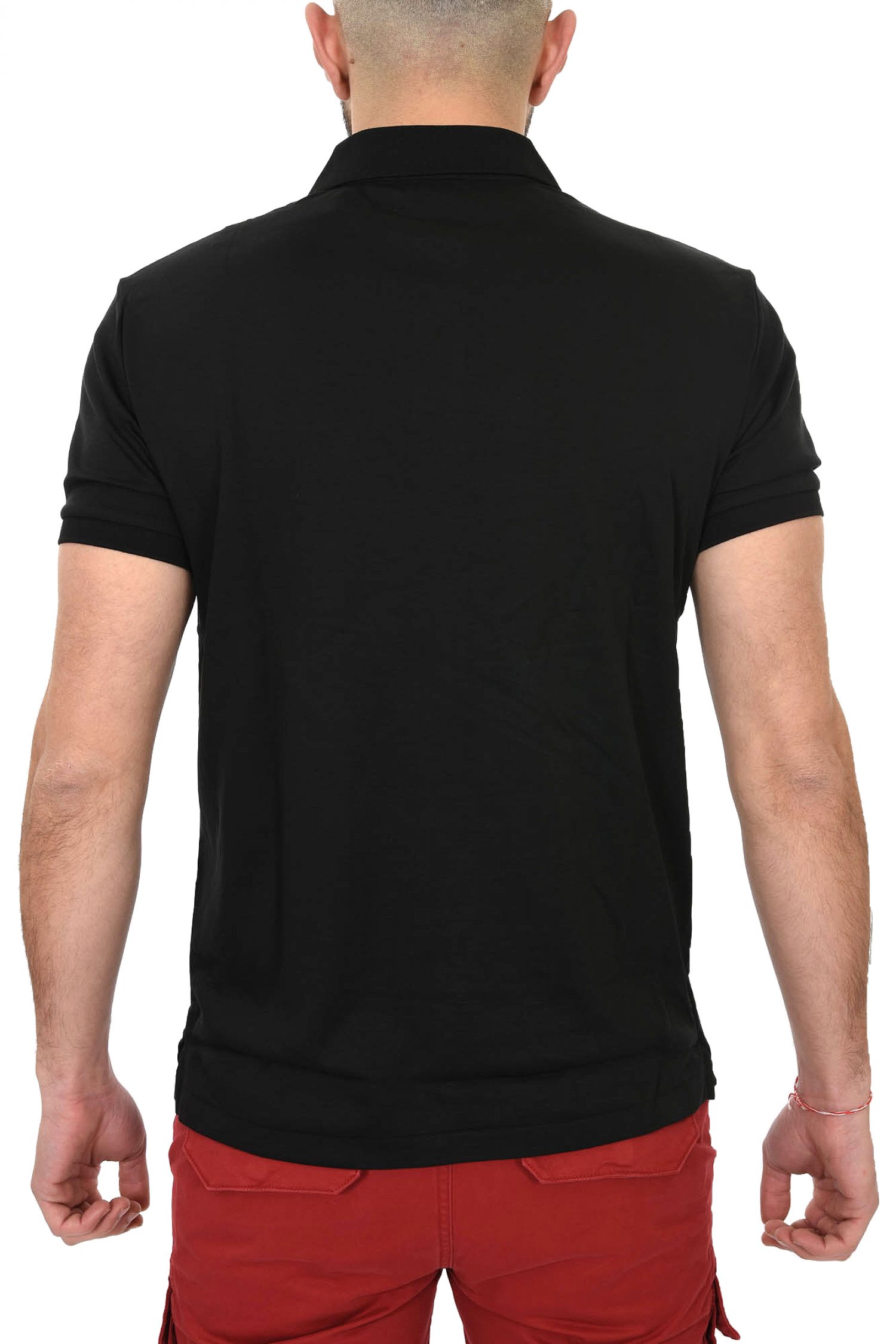 RALPH LAUREN POLO INTERLOCK SLIM FIT BSR ΜΑΥΡΟ