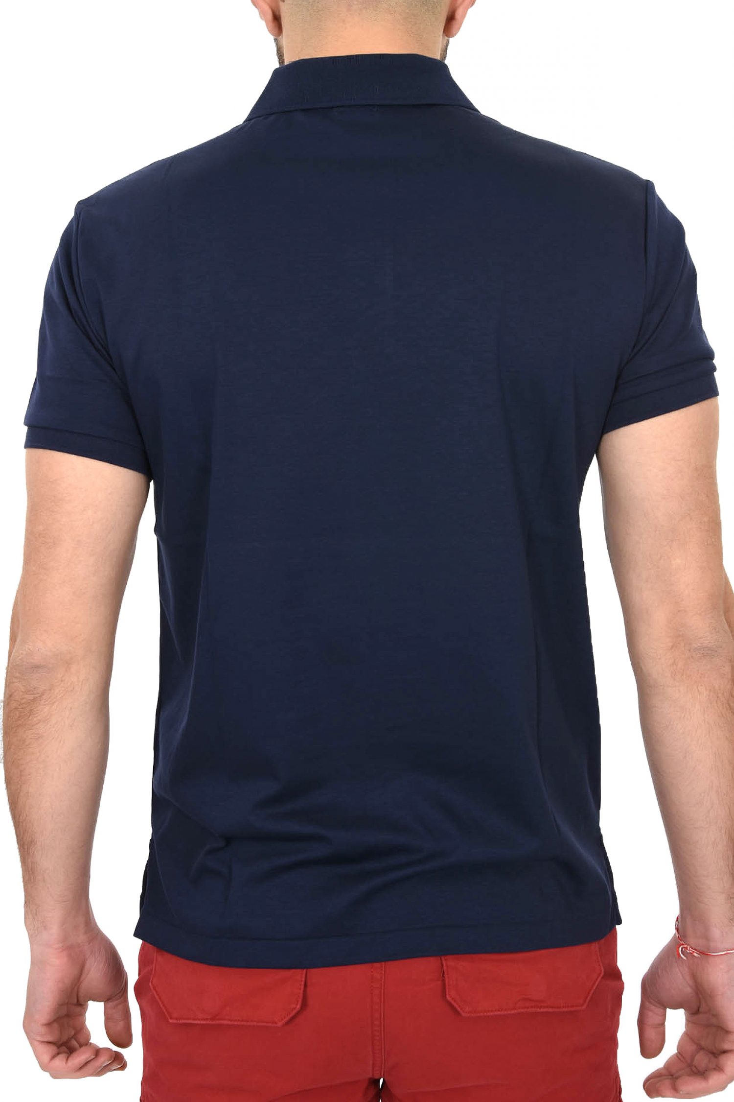 RALPH LAUREN POLO INTERLOCK SLIM FIT BSR ΜΠΛΕ