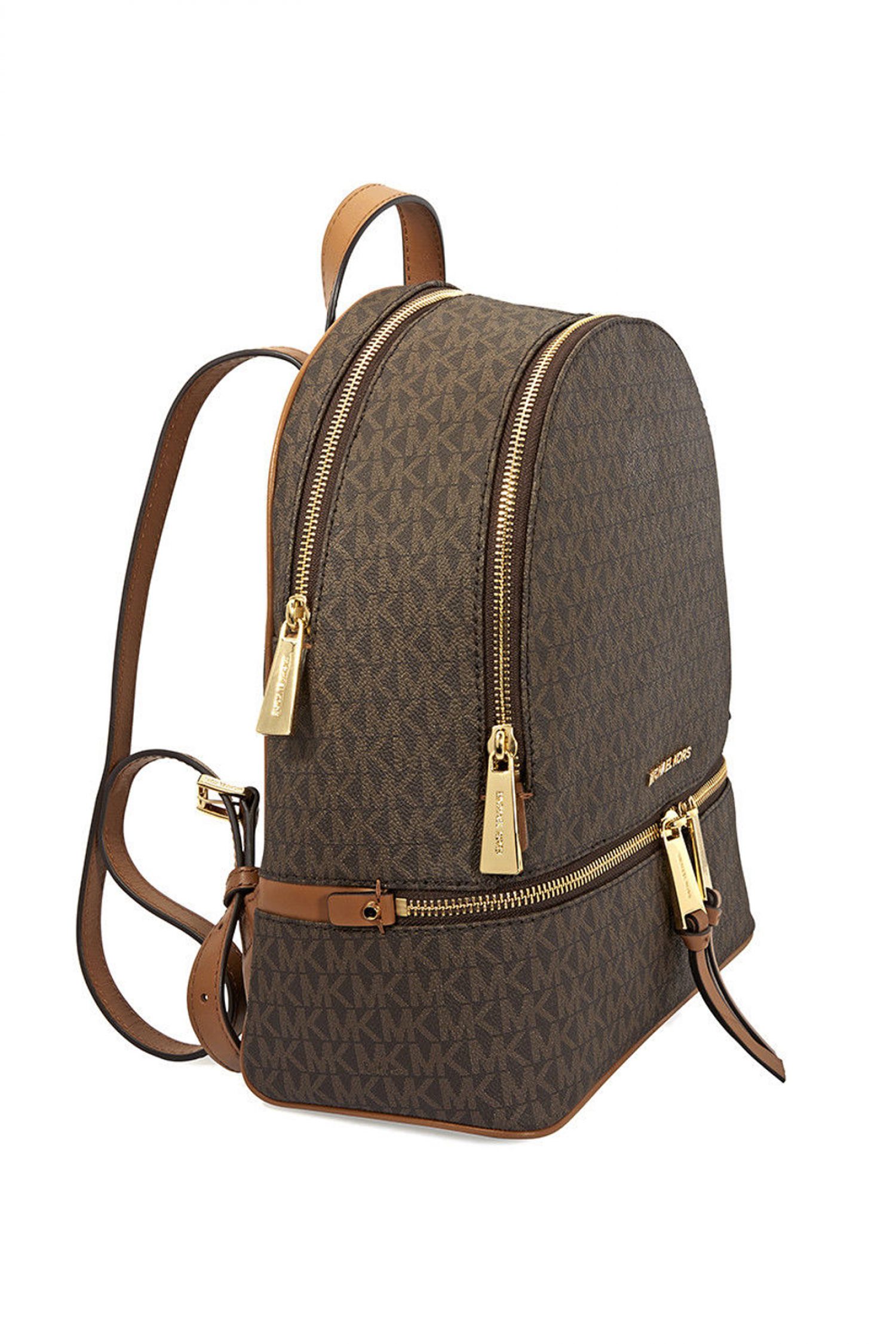 MICHAEL KORS ΤΣΑΝΤΑ RHEA ZIP MD BACKPACK LOGO ΚΑΦΕ φωτογραφία