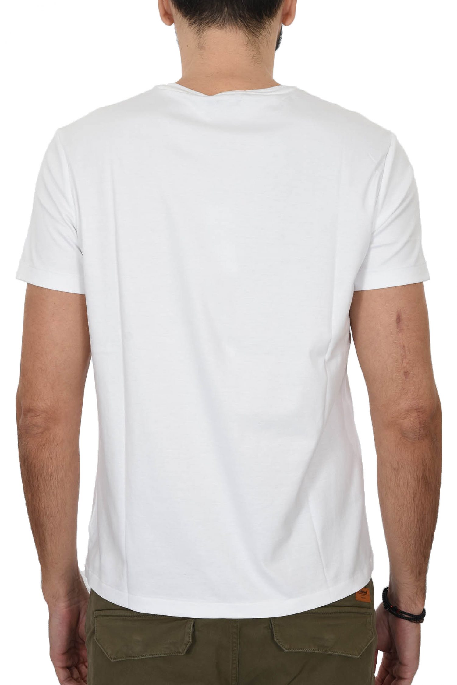 RALPH LAUREN T-SHIRT INTERLOCK LOGO CUSTOM SLIM FIT ΛΕΥΚΟ φωτογραφία