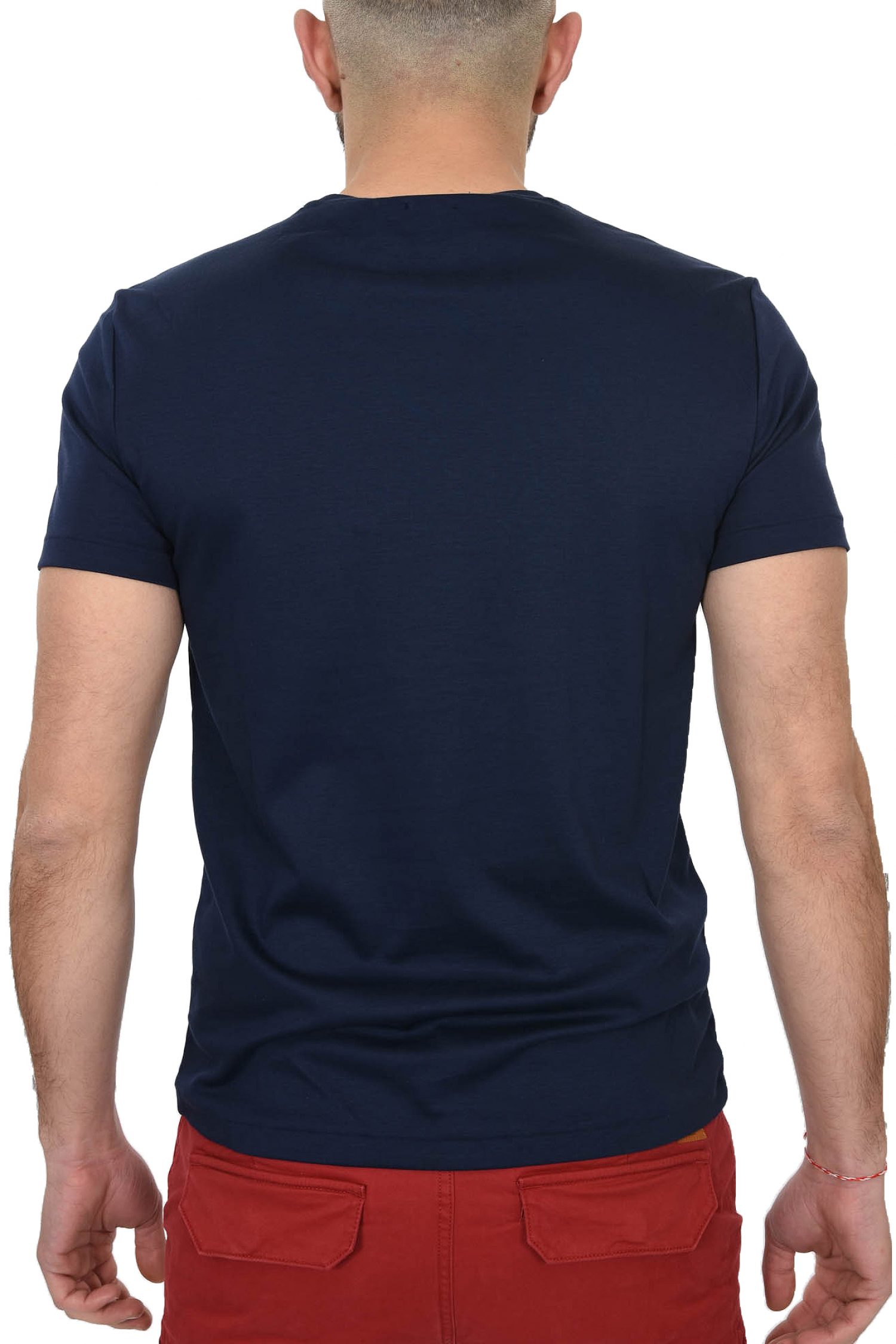 RALPH LAUREN T-SHIRT LOGO CUSTOM SLIM FIT ΜΠΛΕ φωτογραφία