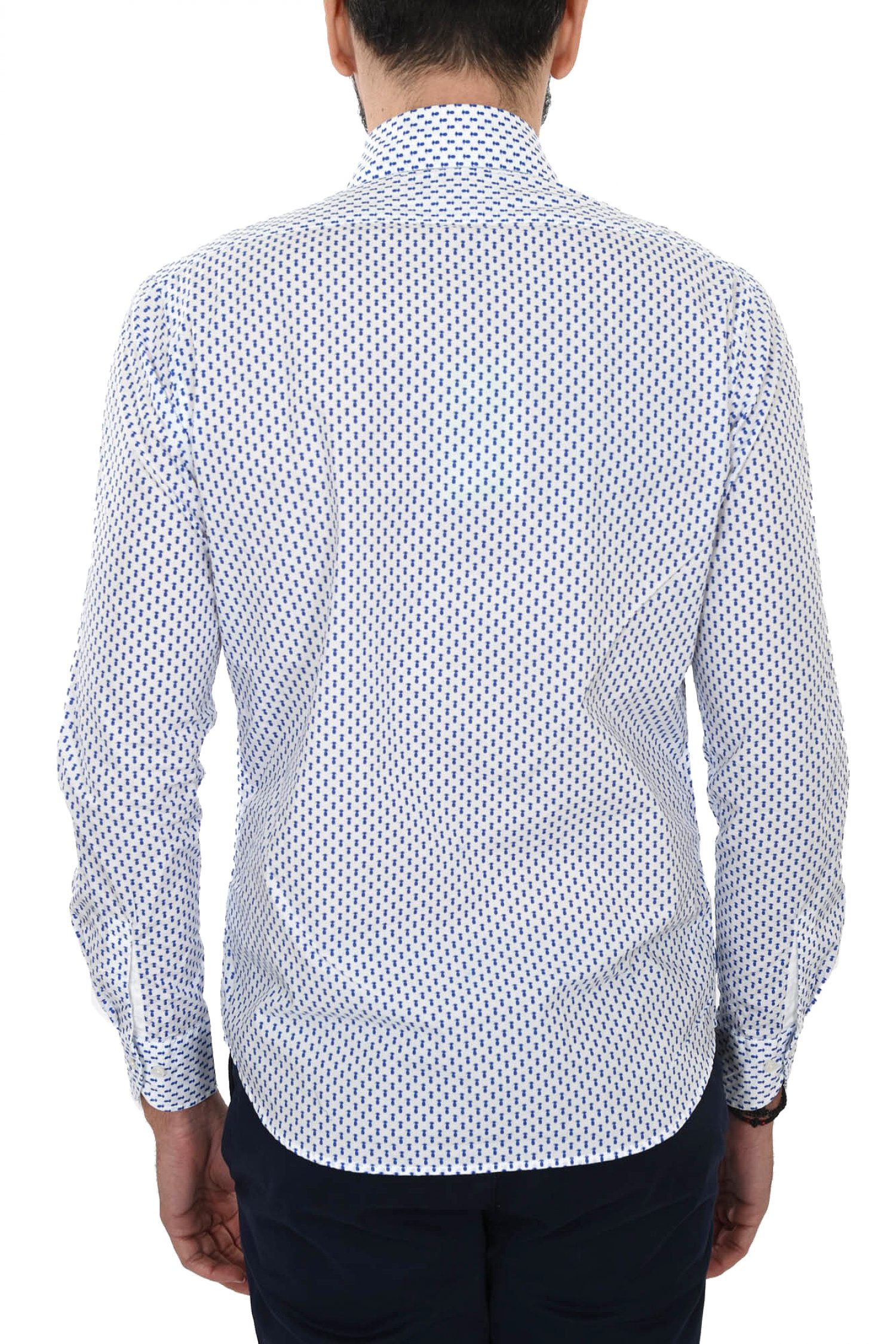 LA MARTINA ΠΟΥΚΑΜΙΣΟ BUTTON DOWN ALL OVER PRINT REGULAR FIT ΛΕΥΚΟ-ΜΠΛΕ φωτογραφία