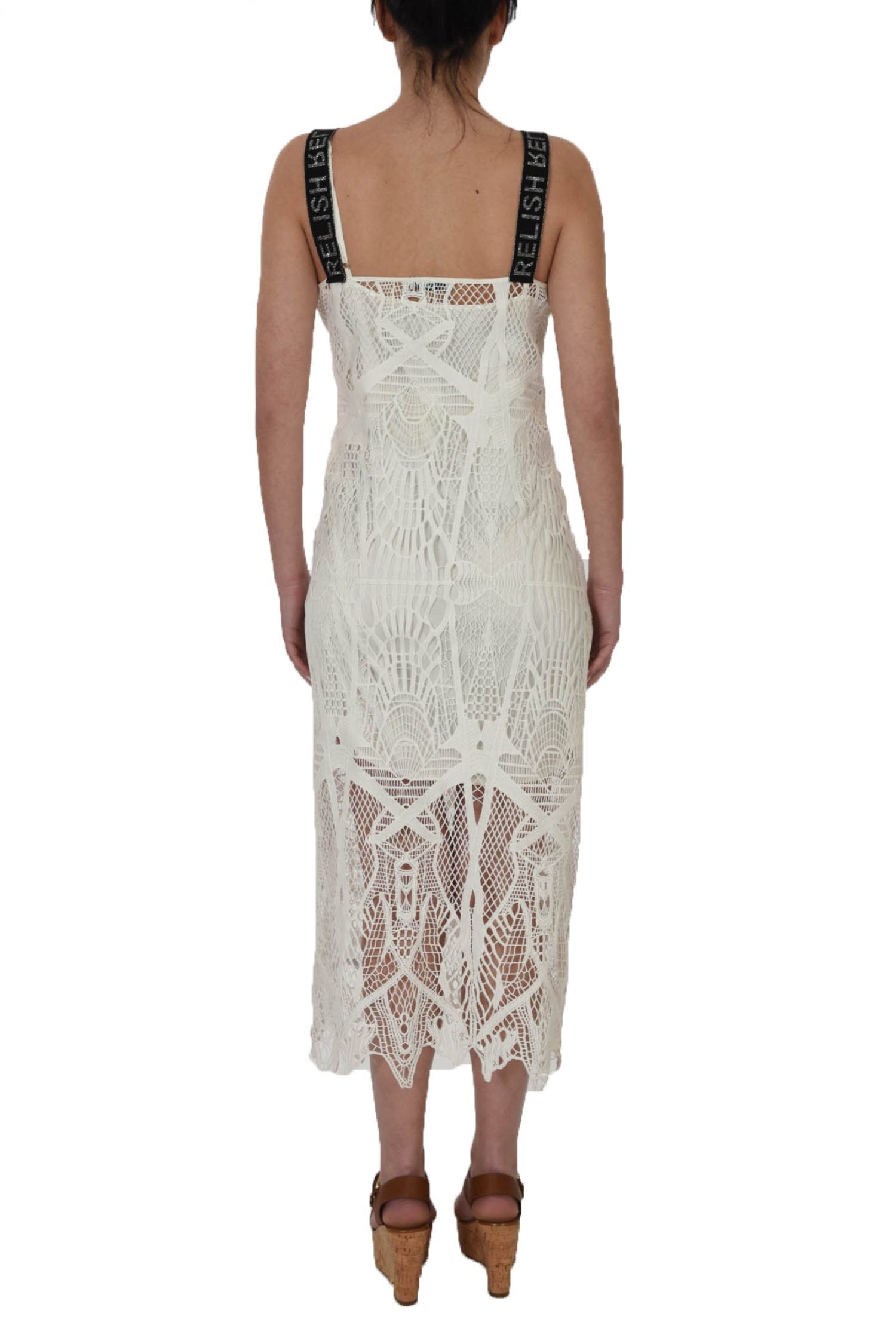 RELISH ΦΟΡΕΜΑ ULYSSES V-NECK ΤΙΡΑΝΤΑ LOGO ΔΑΝΤΕΛΑ MILK φωτογραφία