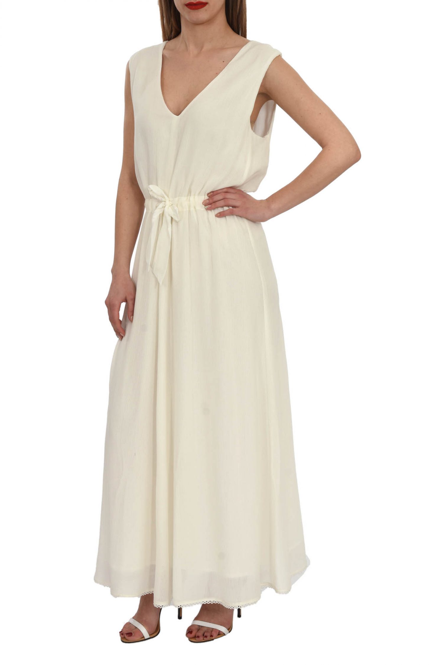 CARACTERE ΦΟΡΕΜΑ ΑΜΑΝΙΚΟ V-NECK ΖΩΝΗ ΕΚΡΟΥ