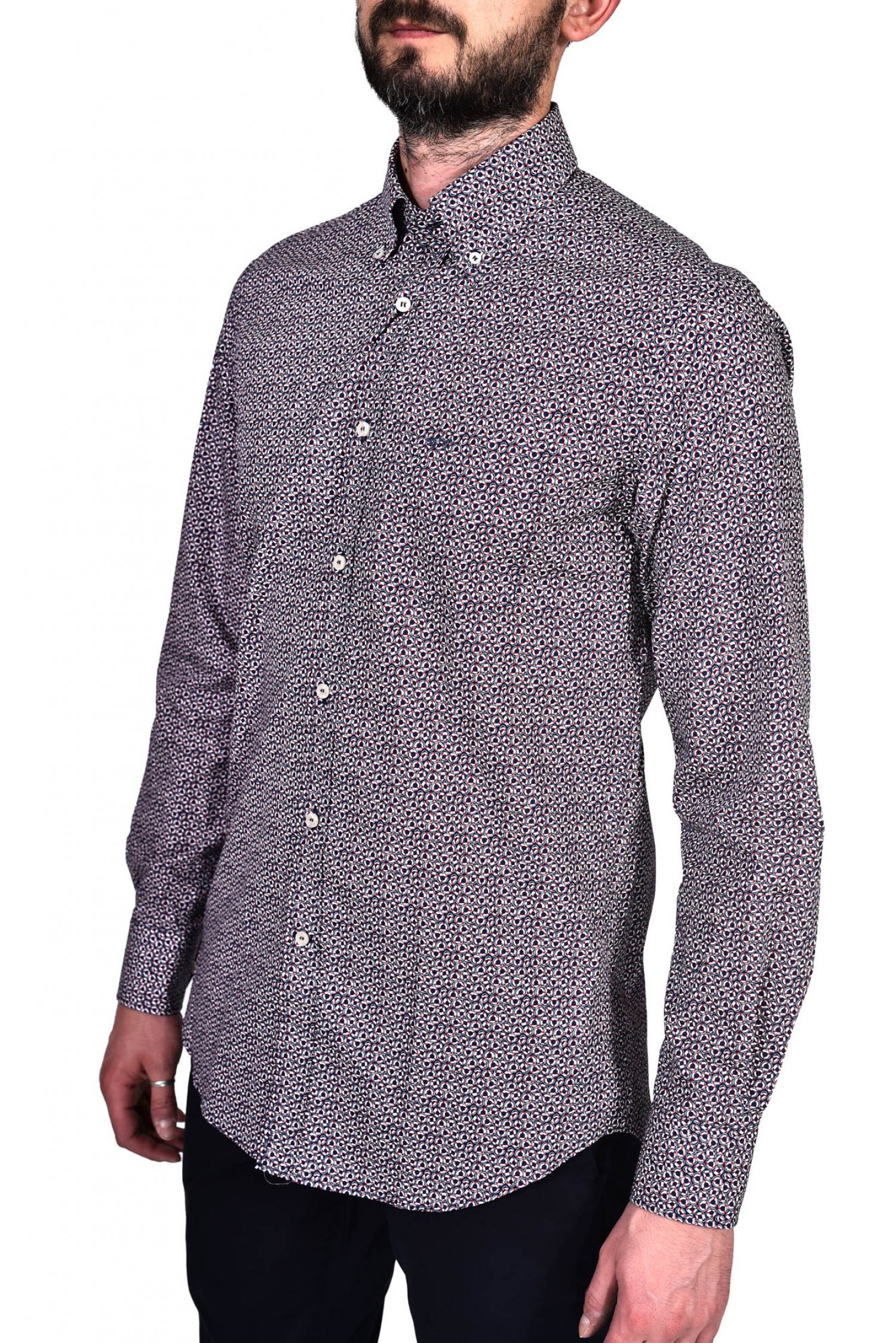 PAUL&SHARK ΠΟΥΚΑΜΙΣΟ BUTTON DOWN ΜΙΚΡΟΣΧΕΔΙΟ ΜΠΛΕ φωτογραφία