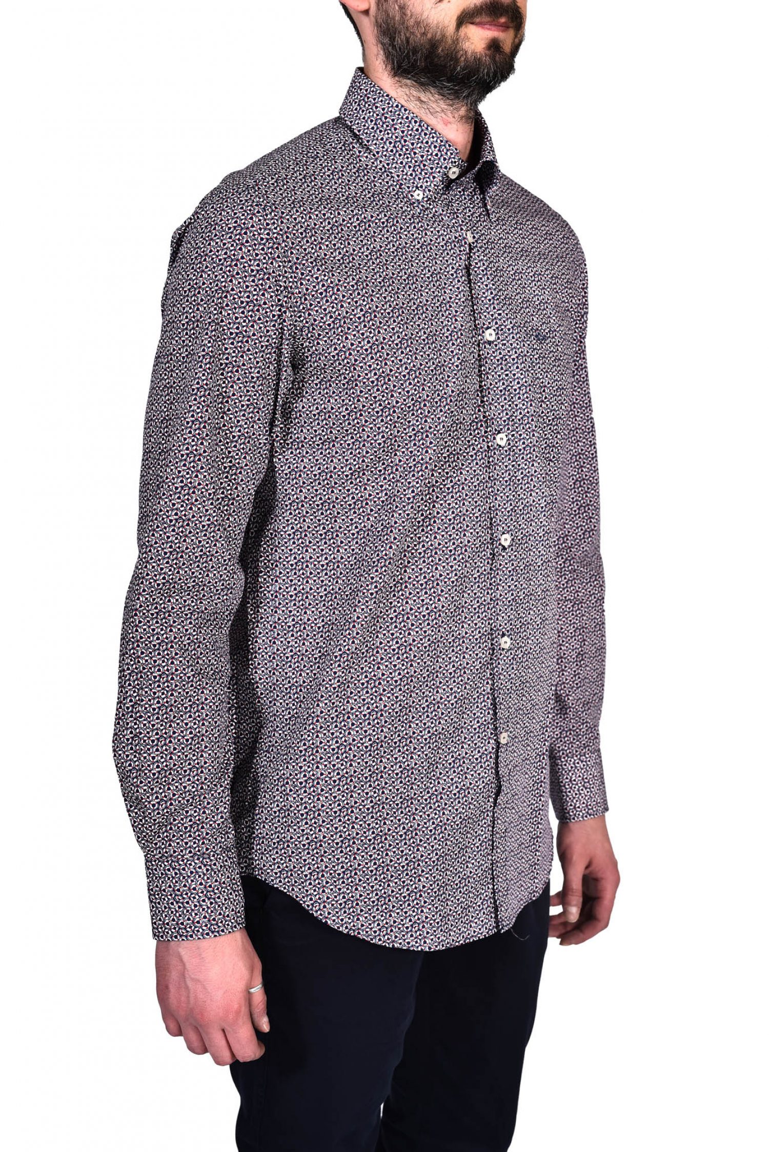 PAUL&SHARK ΠΟΥΚΑΜΙΣΟ BUTTON DOWN ΜΙΚΡΟΣΧΕΔΙΟ ΜΠΛΕ φωτογραφία