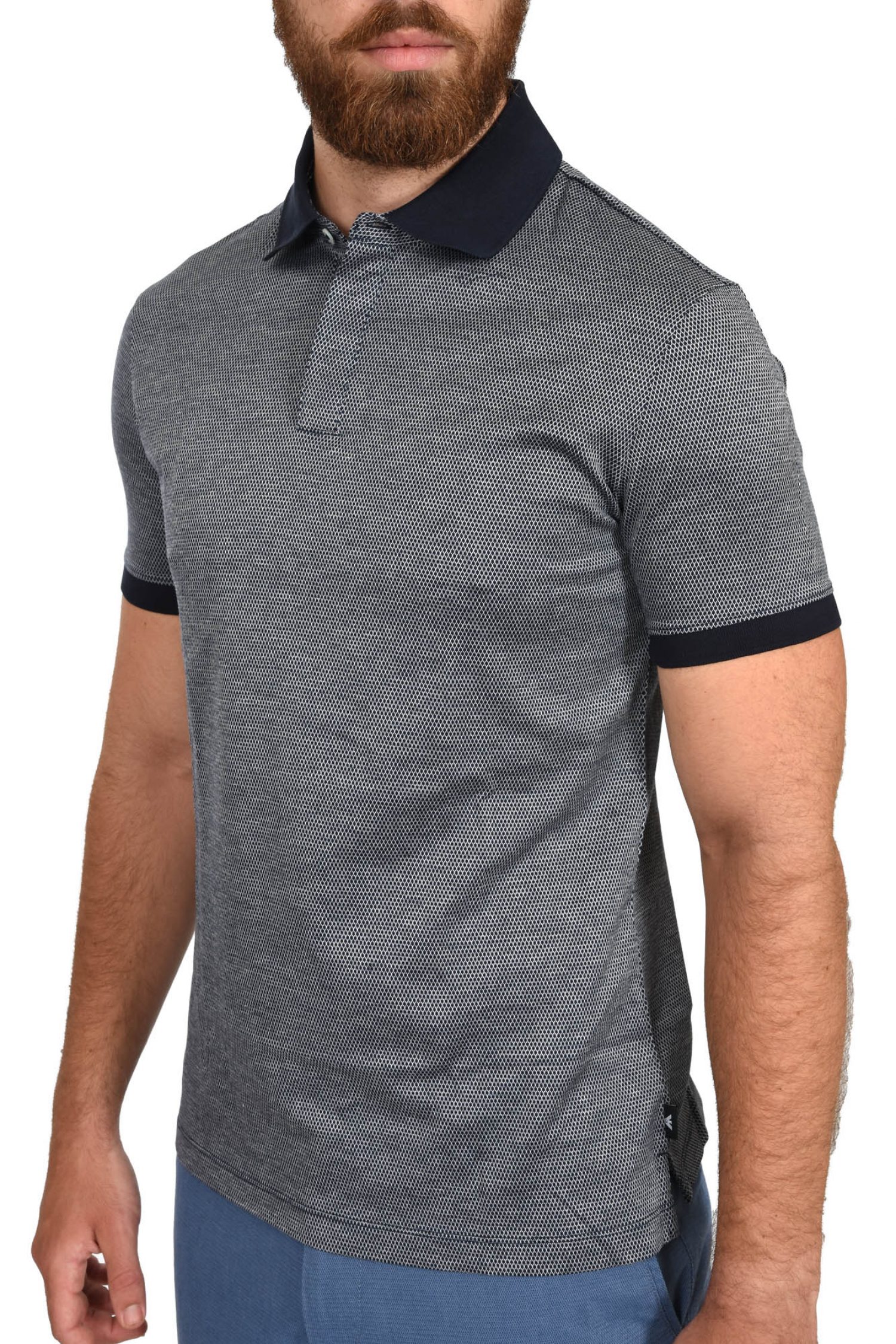 EMPORIO ARMANI POLO ΜΙΚΡΟΣΧΕΔΙΟ ΜΠΛΕ φωτογραφία