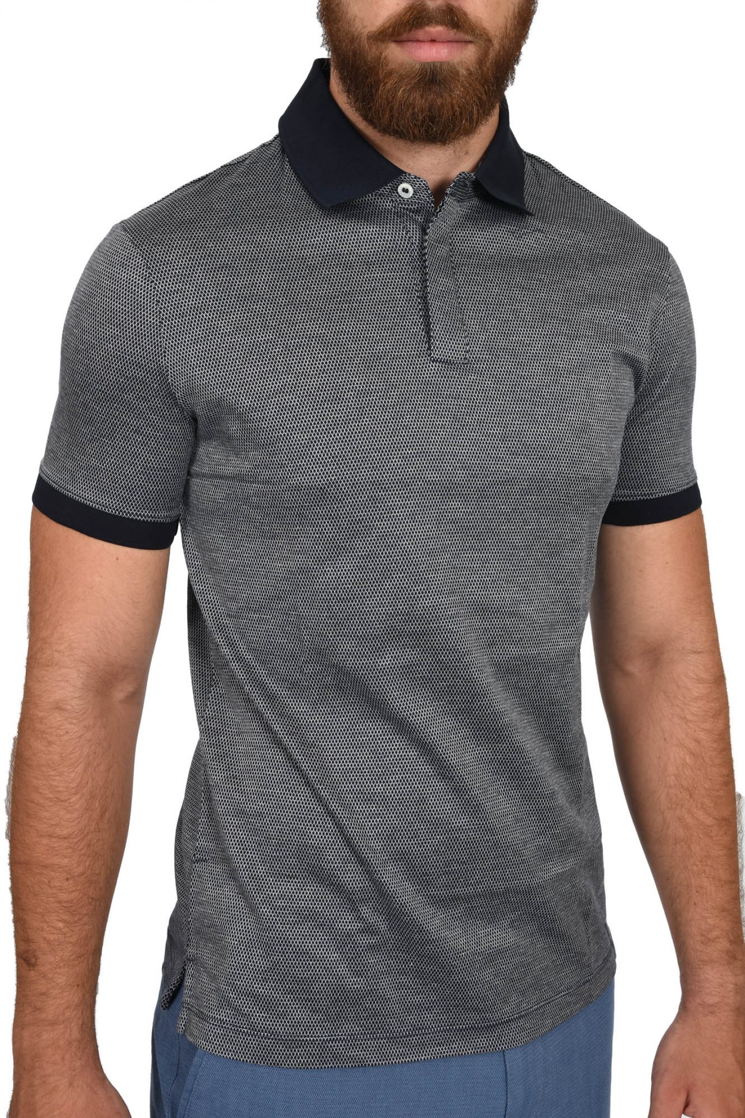 EMPORIO ARMANI POLO ΜΙΚΡΟΣΧΕΔΙΟ ΜΠΛΕ φωτογραφία