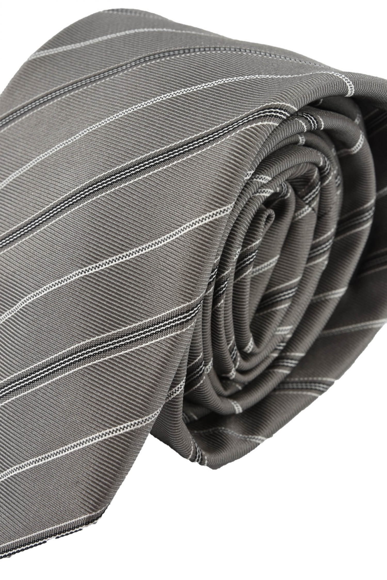 BOSS BUSINESS ΓΡΑΒΑΤΑ 7.5CM ΡΙΓΕ ΓΚΡΙ