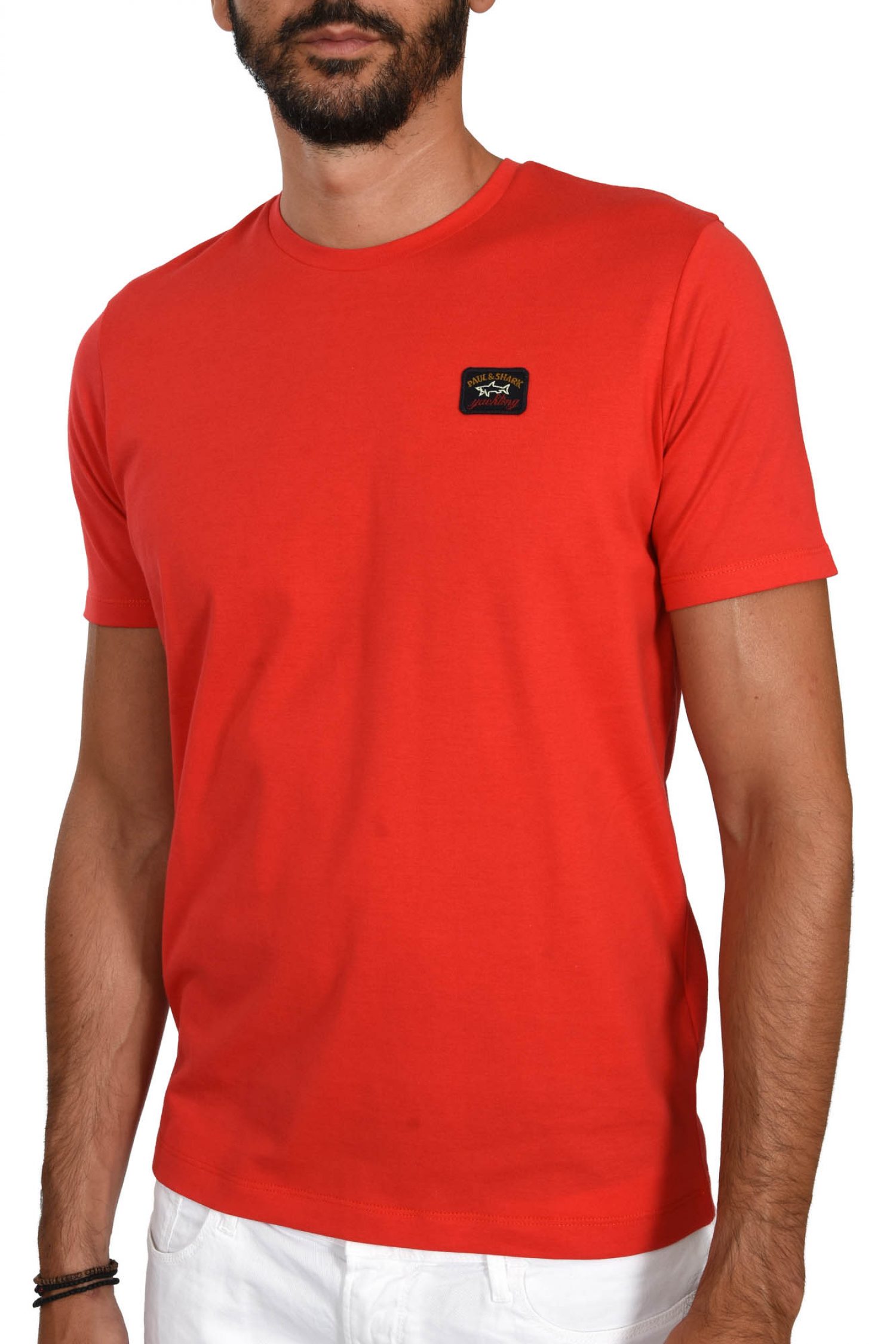 PAUL&SHARK T-SHIRT LOGO ΚΟΚΚΙΝΟ φωτογραφία