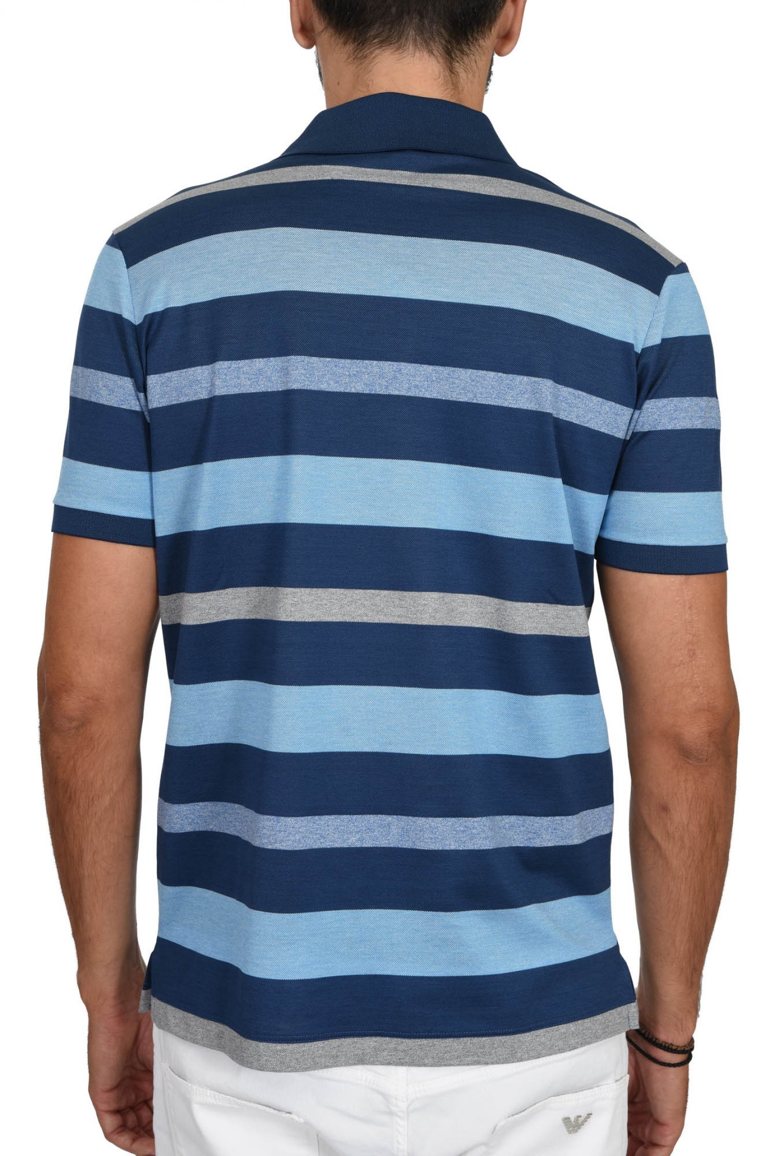 PAUL&SHARK POLO ΡΙΓΕ LOGO DOUBLE MERCERIZED ΣΙΕΛ φωτογραφία