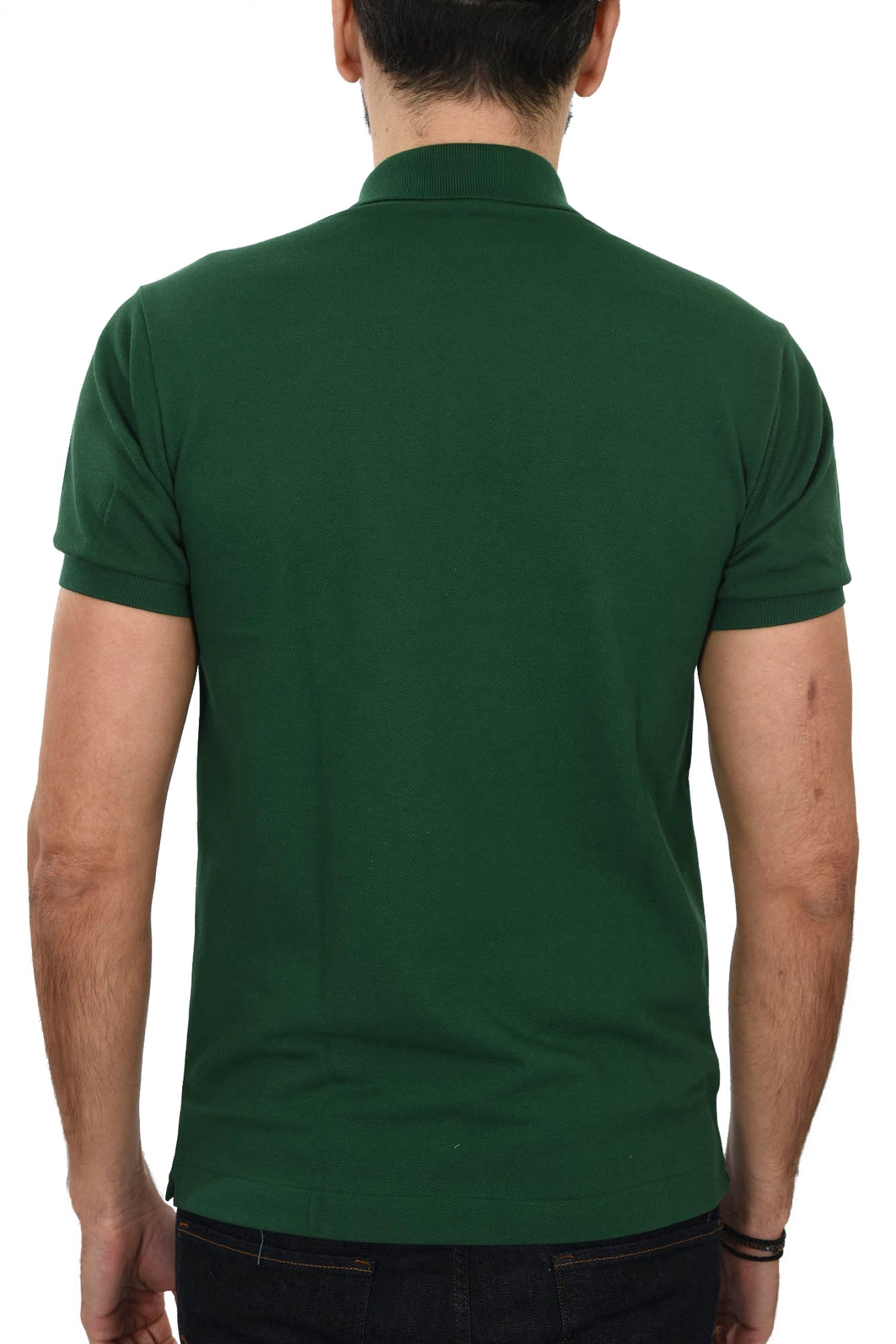 LACOSTE POLO CLASSIC FIT ΣΚΟΥΡΟ ΠΡΑΣΙΝΟ