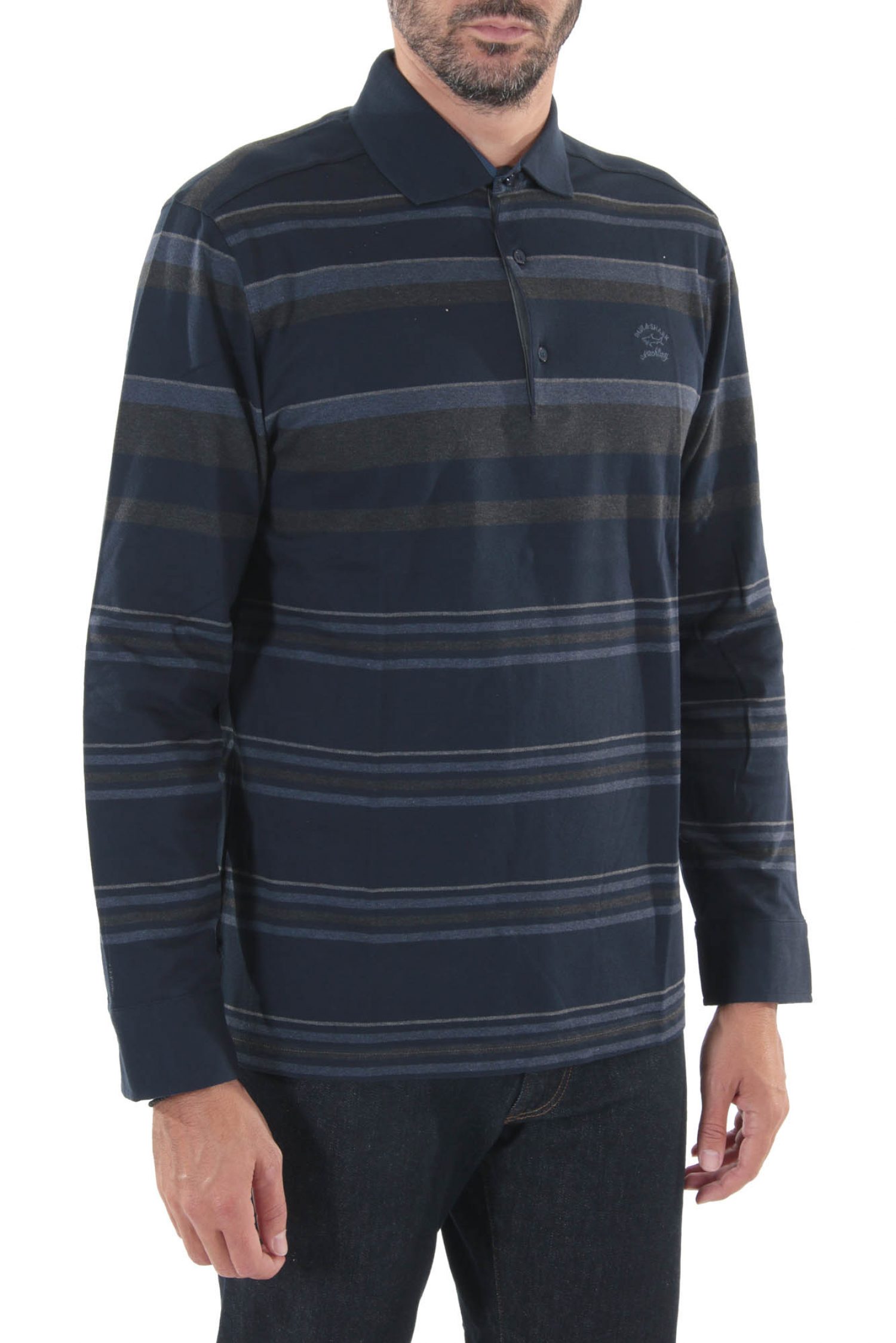 PAUL&SHARK POLO MM ΡΙΓΕ ΜΠΛΕ