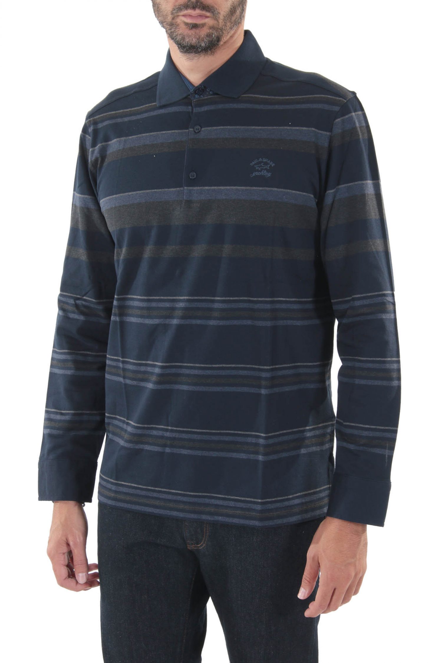 PAUL&SHARK POLO MM ΡΙΓΕ ΜΠΛΕ