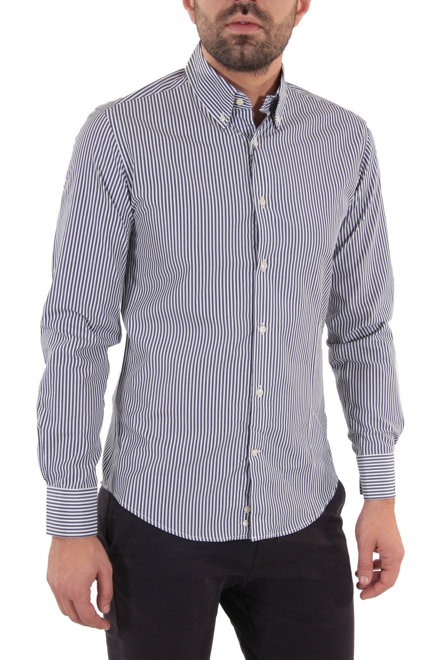 PAUL&SHARK ΠΟΥΚΑΜΙΣΟ BD SHARK FIT ΡΙΓΕ ΜΠΛΕ