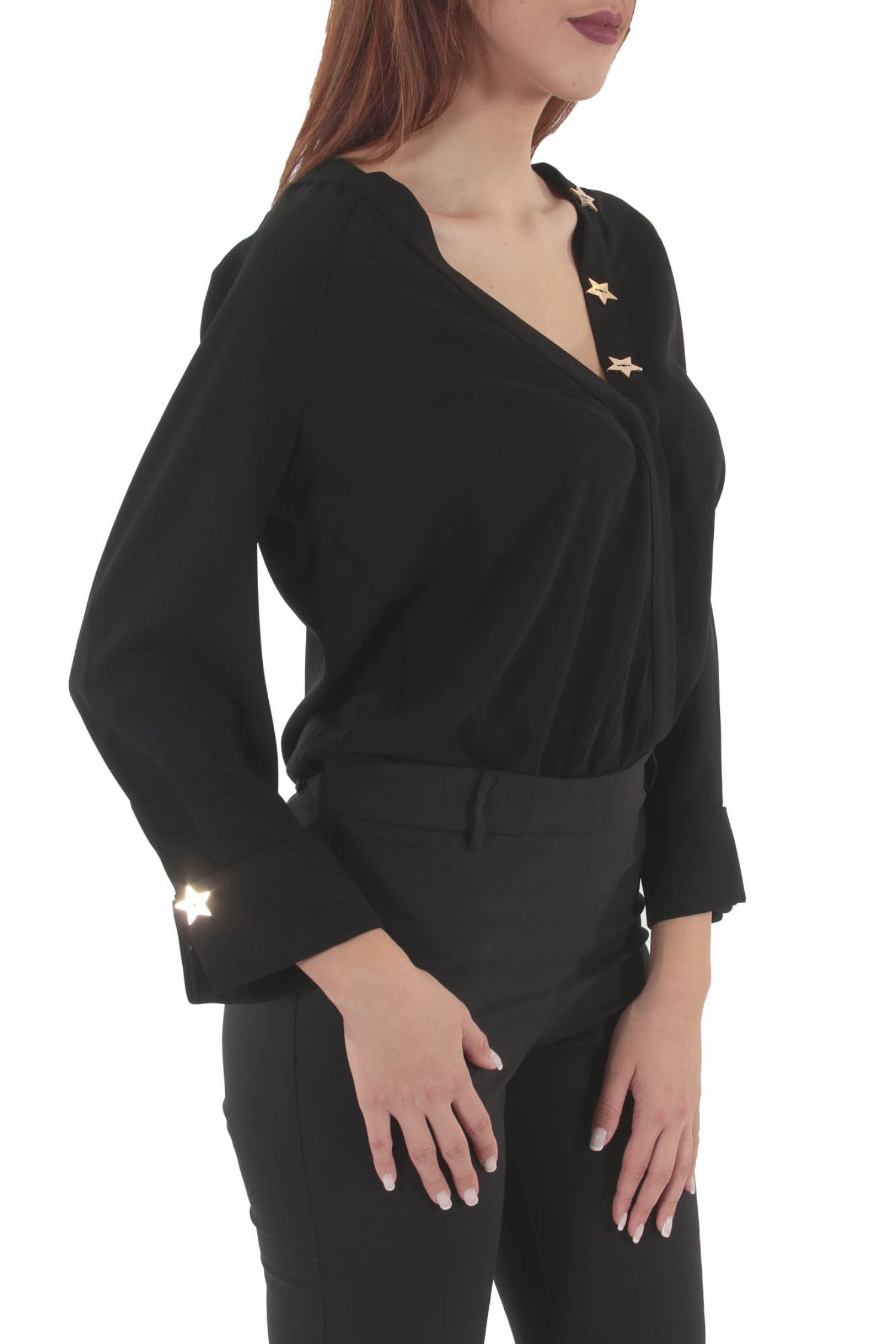 TWINS ΠΟΥΚΑΜΙΣΟ ΚΟΡΜΑΚΙ ΚΡΟΥΑΖΕ ΓΡΑΒΑΤΑ ΜΑΥΡΟ