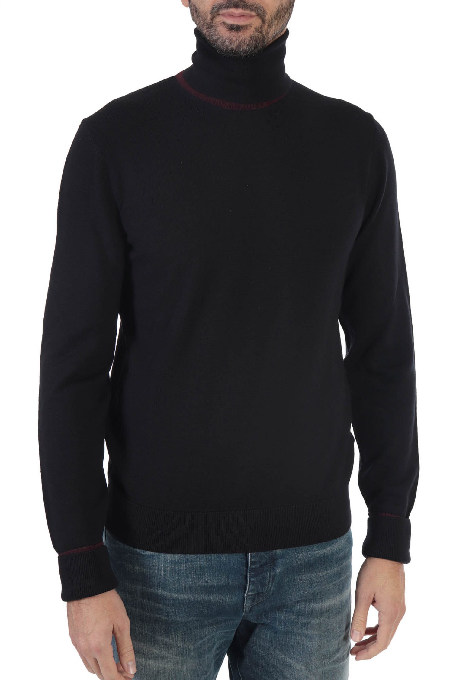 BOSS BUSINESS ΠΛΕΚΤΟ TURTLE NECK BONARDO ΜΠΛΕ φωτογραφία