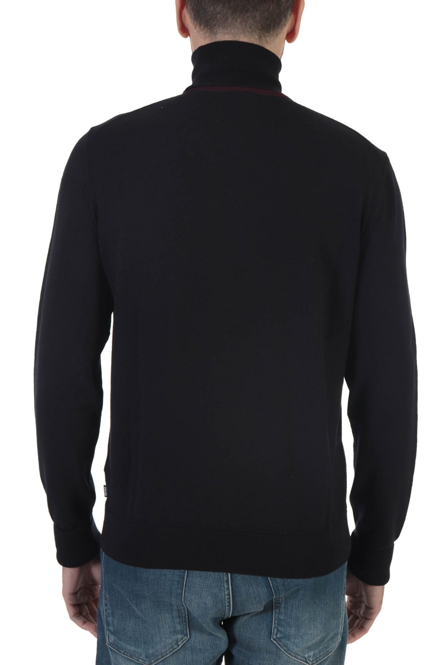 BOSS BUSINESS ΠΛΕΚΤΟ TURTLE NECK BONARDO ΜΠΛΕ φωτογραφία