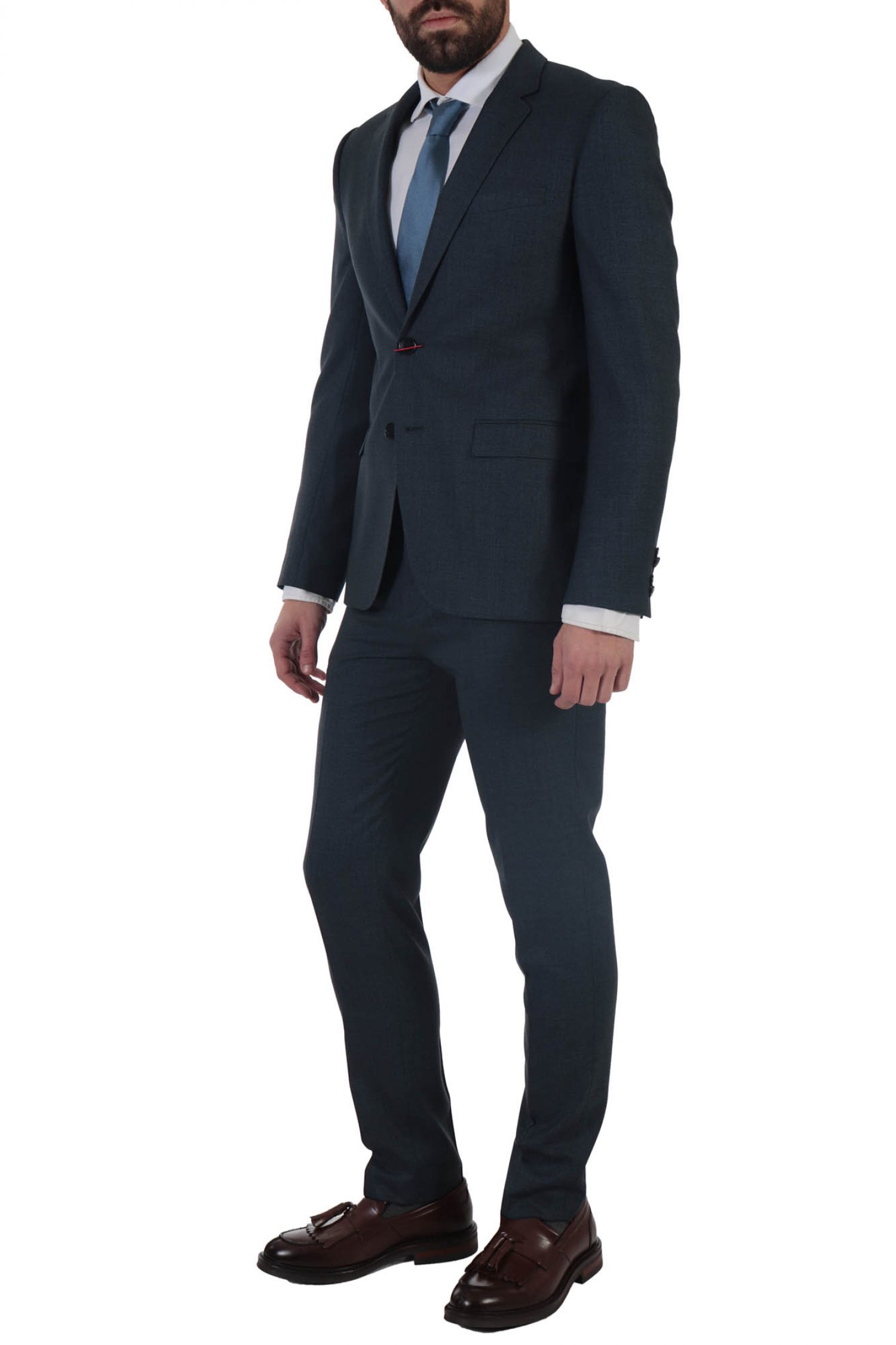 HUGO ΚΟΣΤΟΥΜΙ ASTIAN/HETS 184 EXTRA SLIM FIT ΜΠΛΕ