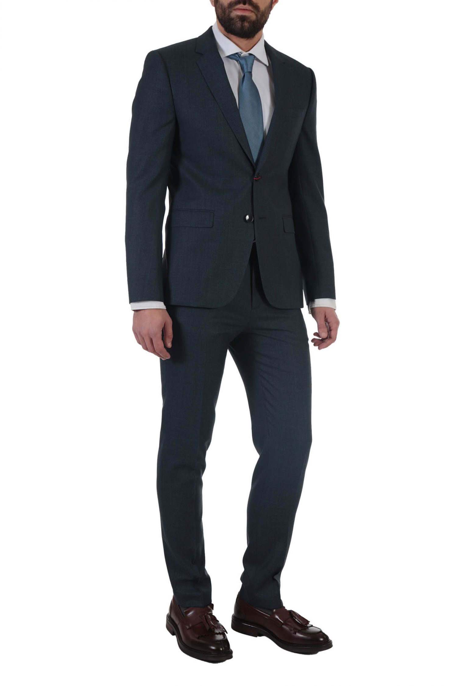 HUGO ΚΟΣΤΟΥΜΙ ASTIAN/HETS 184 EXTRA SLIM FIT ΜΠΛΕ