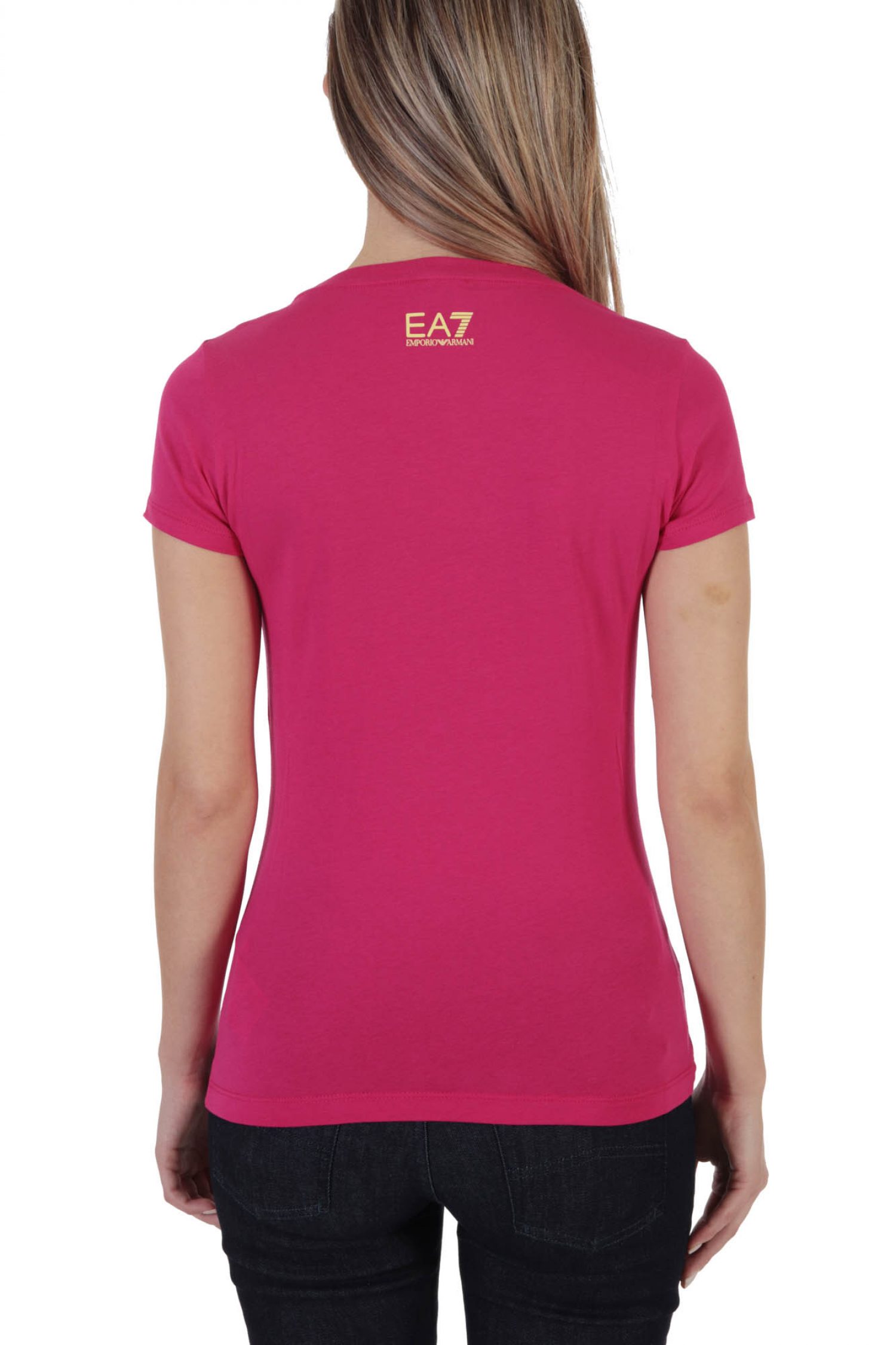 ARMANI 7 T-SHIRT LOGO ΦΟΥΞΙΑ φωτογραφία