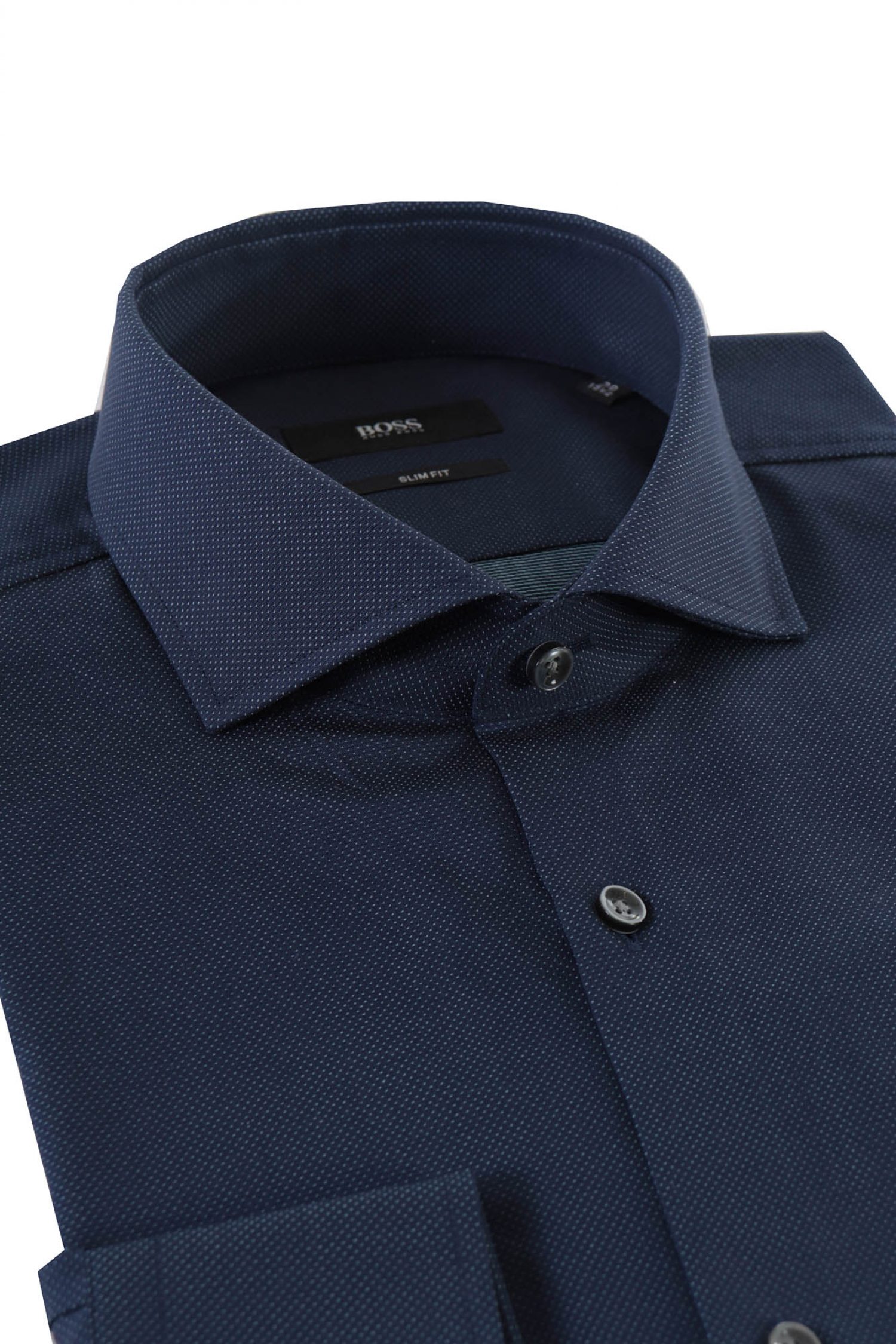 BOSS ΠΟΥΚΑΜΙΣΟ SLIM FIT ΜΙΚΡΟΣΧΕΔΙΟ JASON ΜΠΛΕ φωτογραφία