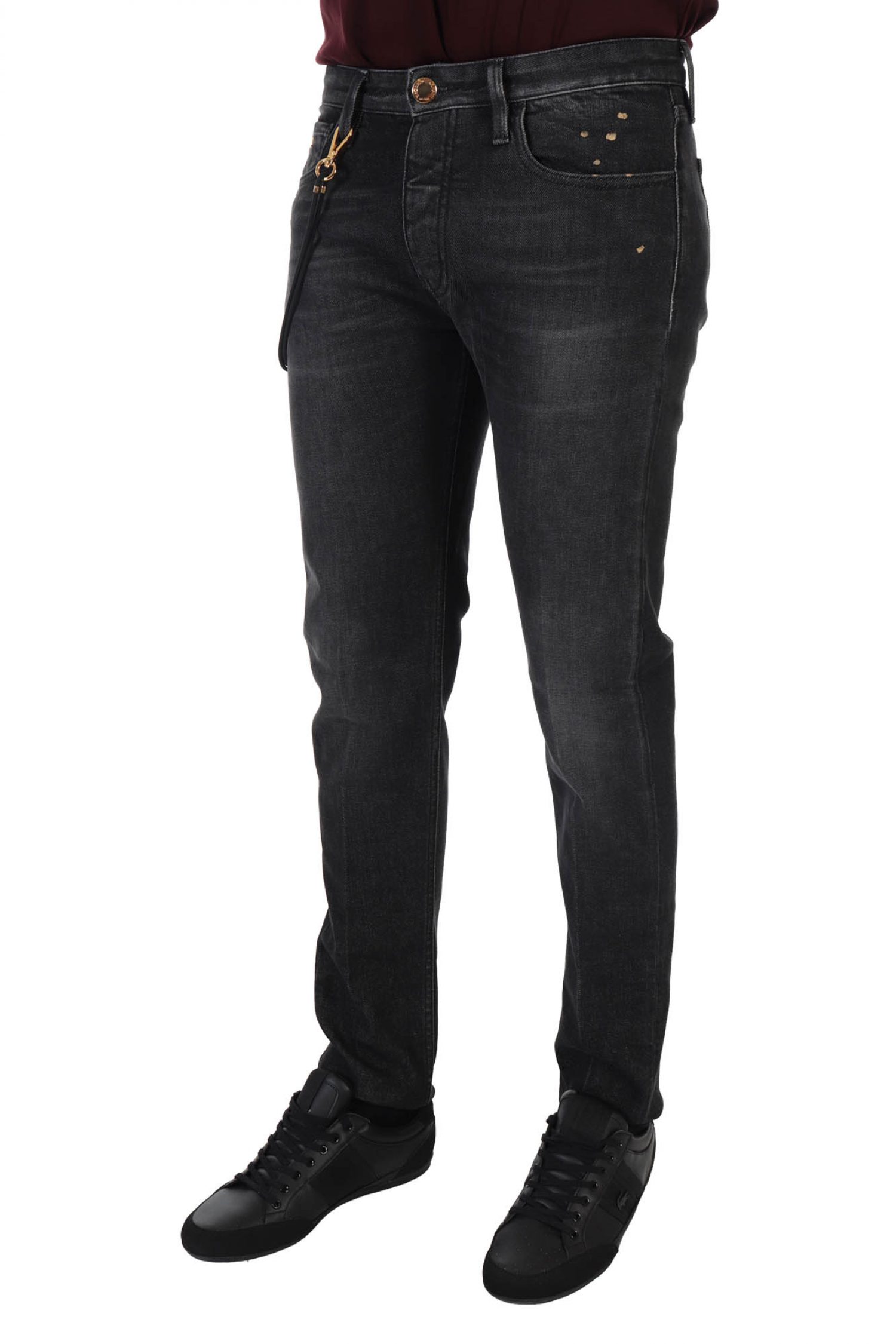 EMPORIO ARMANI ΠΑΝΤΕΛΟΝΙ JEANS J75 SLIM FIT GOLD SERIES ΜΑΥΡΟ