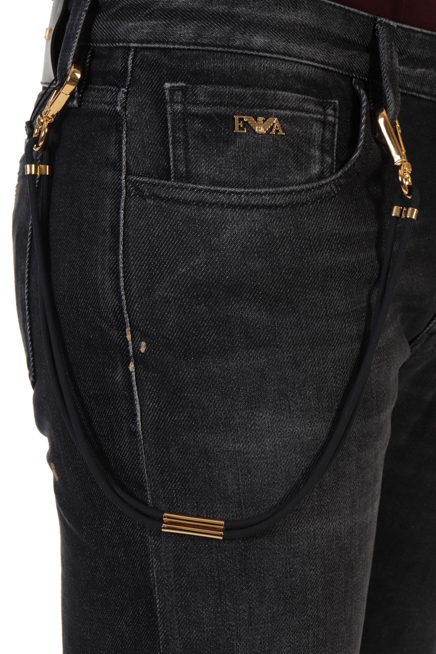 EMPORIO ARMANI ΠΑΝΤΕΛΟΝΙ JEANS J75 SLIM FIT GOLD SERIES ΜΑΥΡΟ