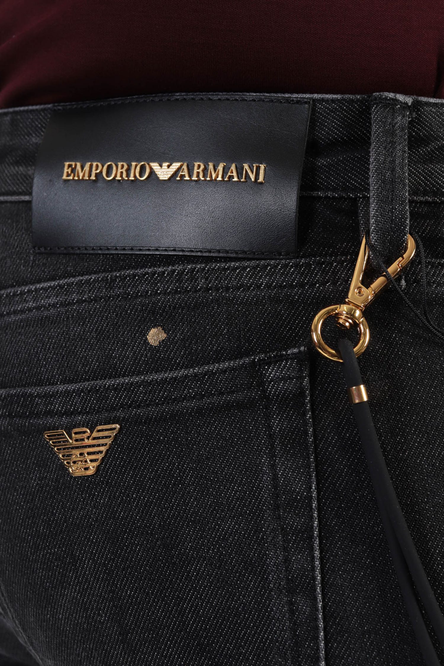 EMPORIO ARMANI ΠΑΝΤΕΛΟΝΙ JEANS J75 SLIM FIT GOLD SERIES ΜΑΥΡΟ