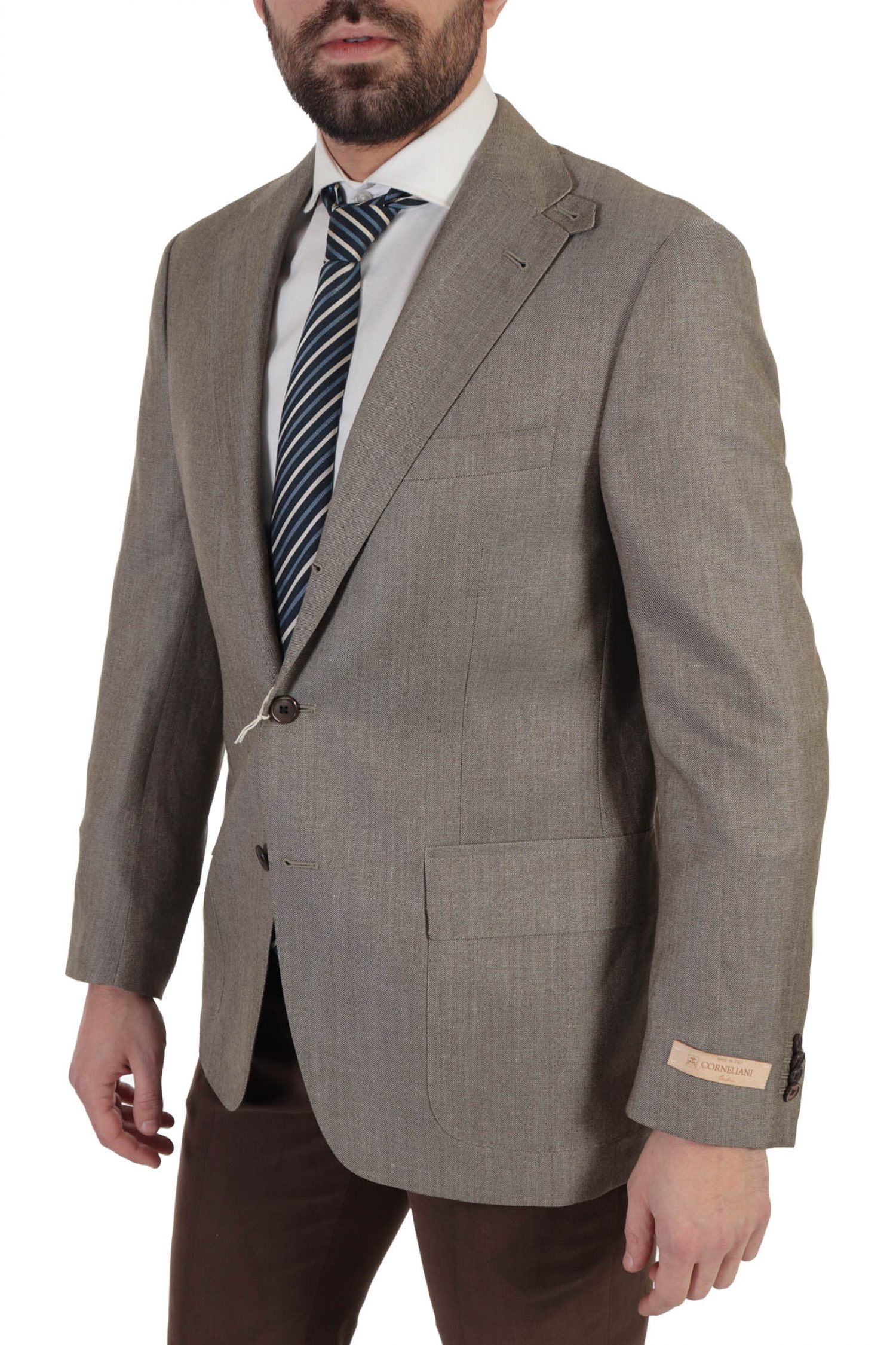 CORNELIANI ΣΑΚΑΚΙ ΨΑΡΟΚΟΚΚΑΛΟ ΓΚΡΙ-ΚΑΦΕ