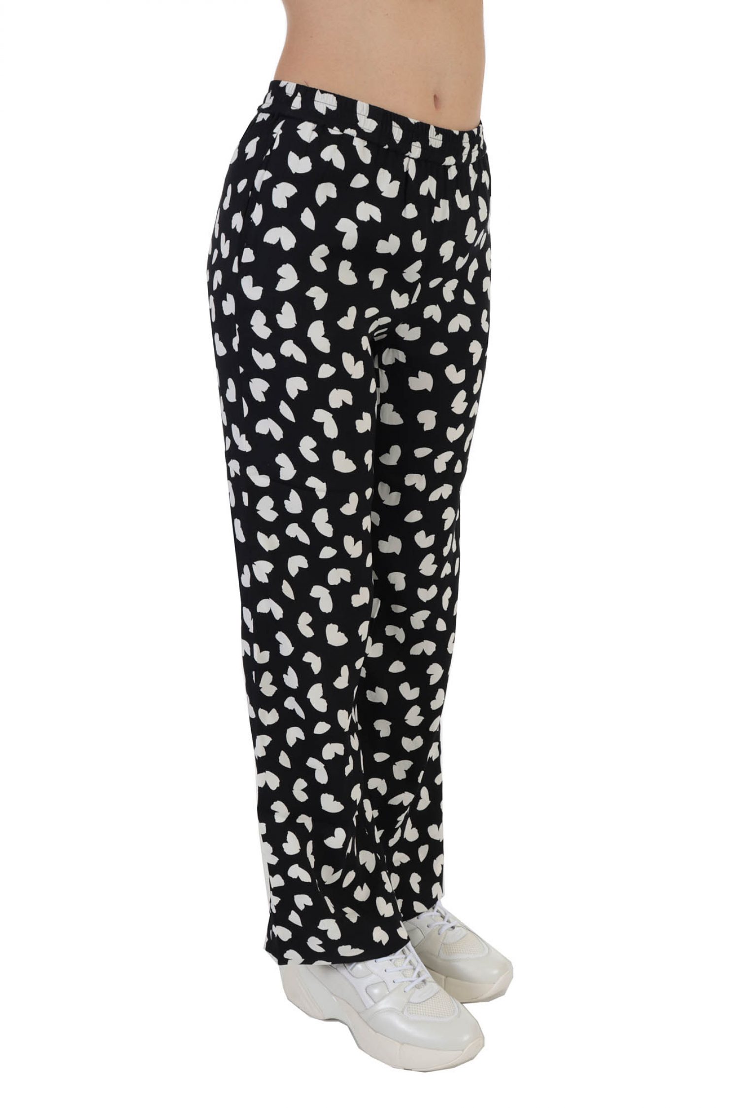 MICHAEL KORS ΠΑΝΤΕΛΟΝΑ ΚΑΡΔΙΕΣ ΑΣΠΡΟ ΜΑΥΡΟ φωτογραφία