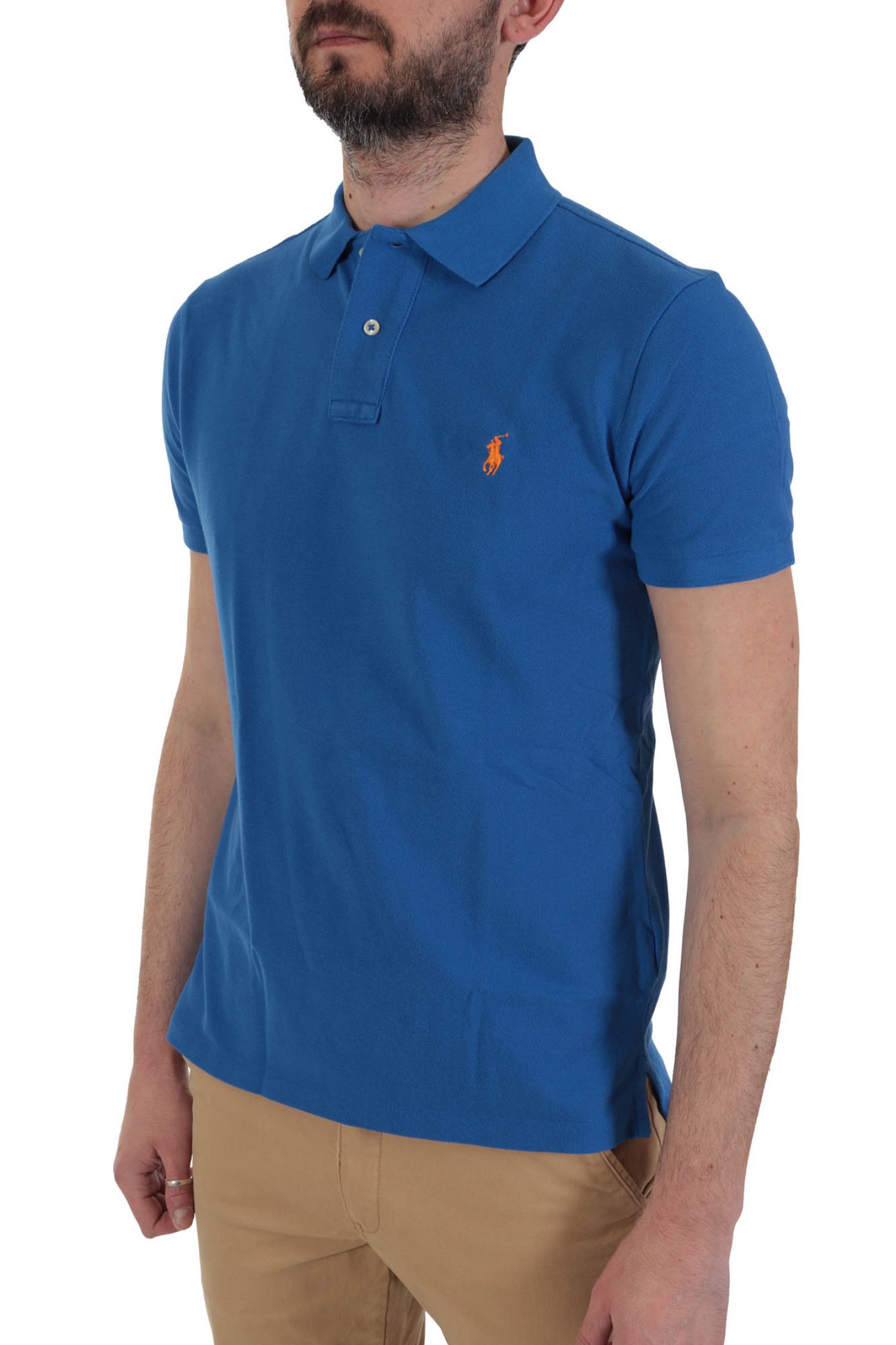 RALPH LAUREN POLO CUSTOM SLIM FIT ΡΟΥΑ ΜΠΛΕ
