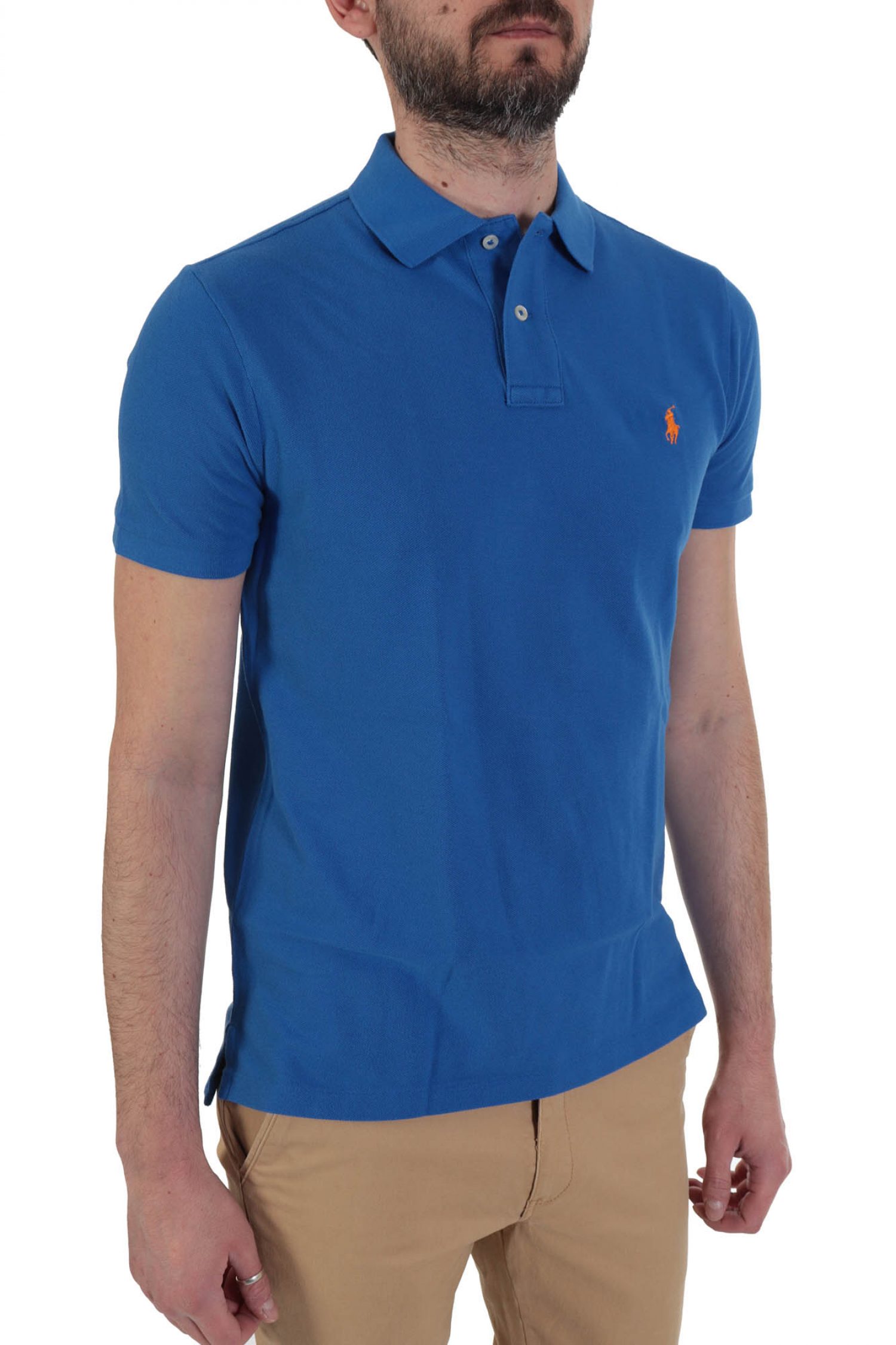 RALPH LAUREN POLO CUSTOM SLIM FIT ΡΟΥΑ ΜΠΛΕ