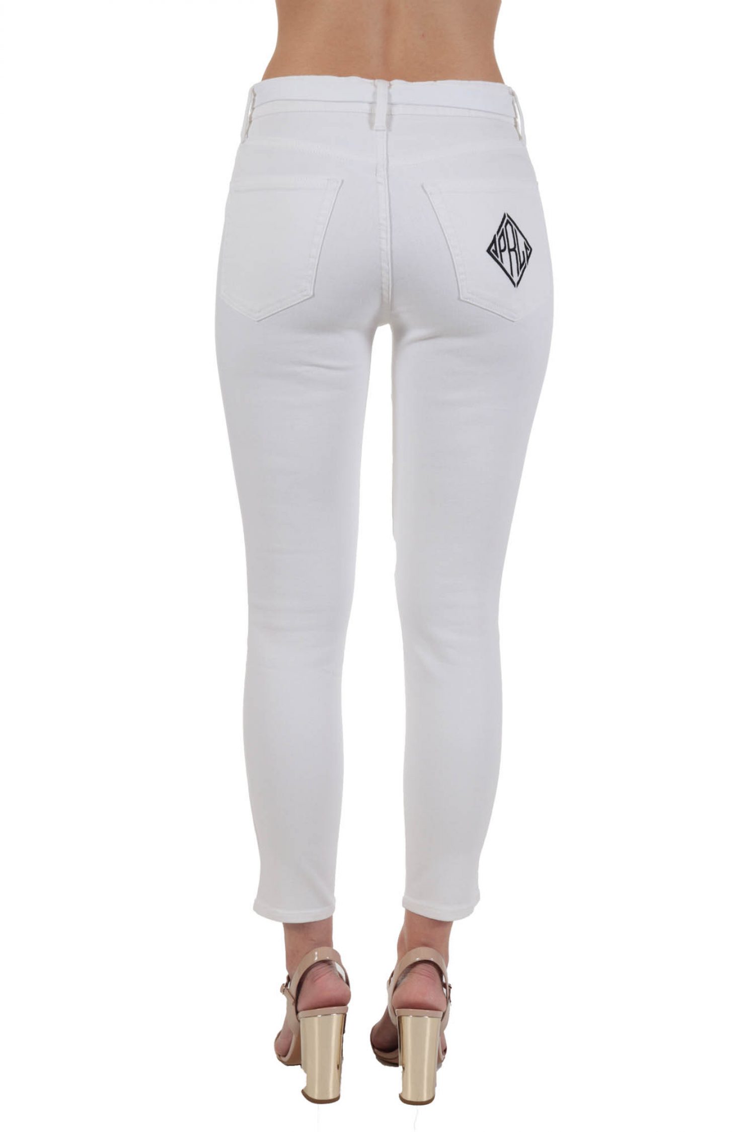 RALPH LAUREN ΠΑΝΤΕΛΟΝΙ JEANS ΖΩΝΗ ΛΕΥΚΟ φωτογραφία