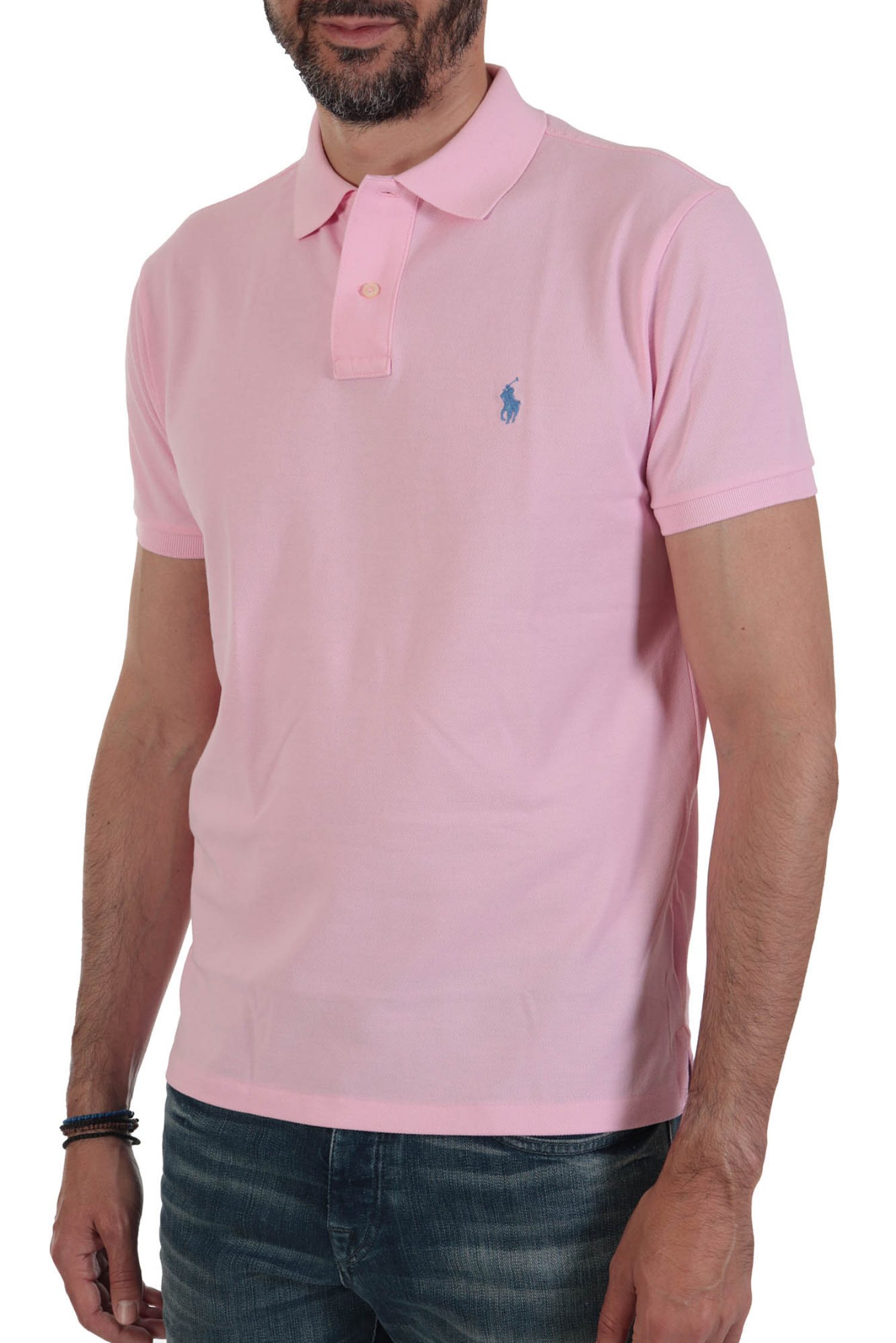 RALPH LAUREN POLO CUSTOM SLIM FIT BSR ΡΟΖ