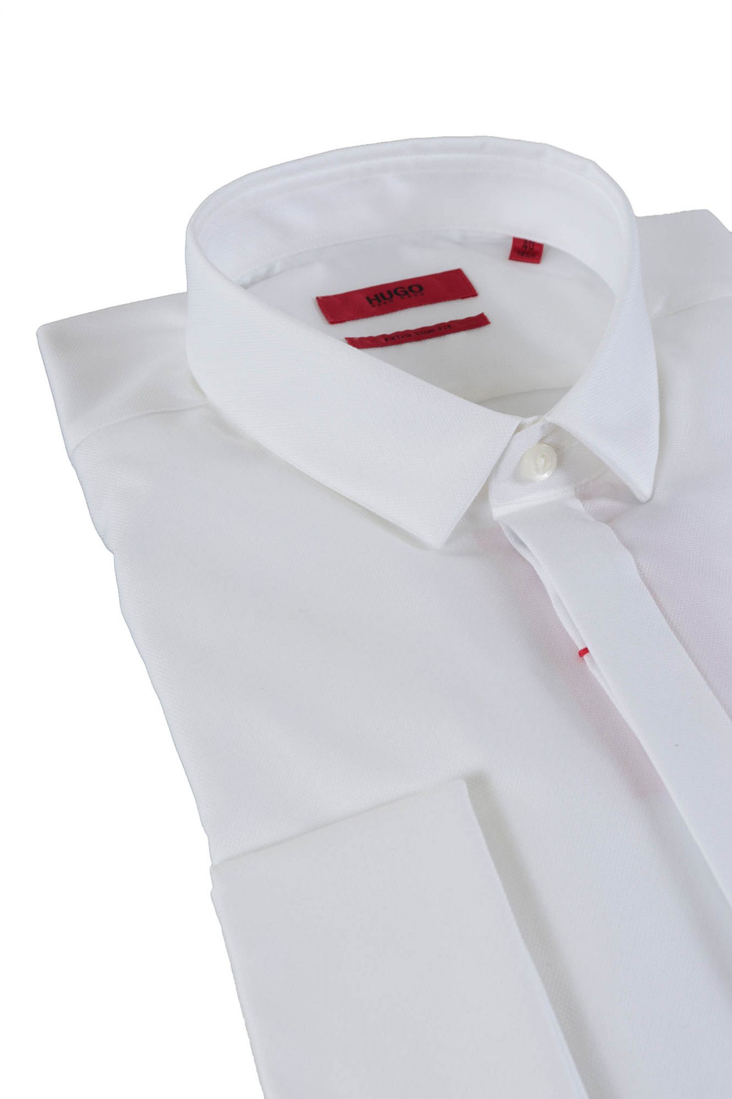 HUGO ΠΟΥΚΑΜΙΣΟ ΜΙΚΡΟΣΧΕΔΙΟ EXTRA SLIM FIT ΕJINAR ΛΕΥΚΟ