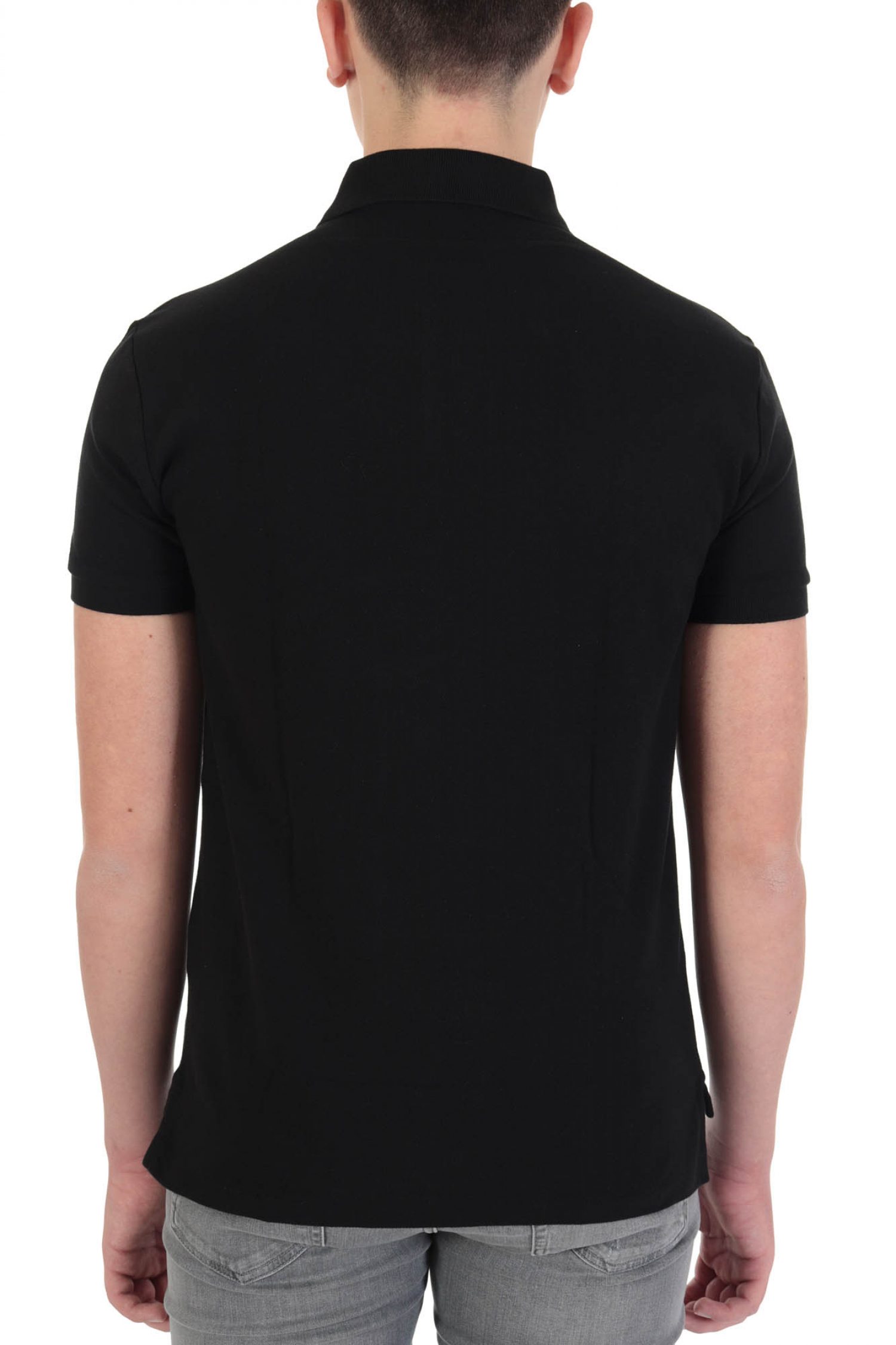 RALPH LAUREN POLO LOGO CUSTOM SLIM FIT BSR ΜΑΥΡΟ