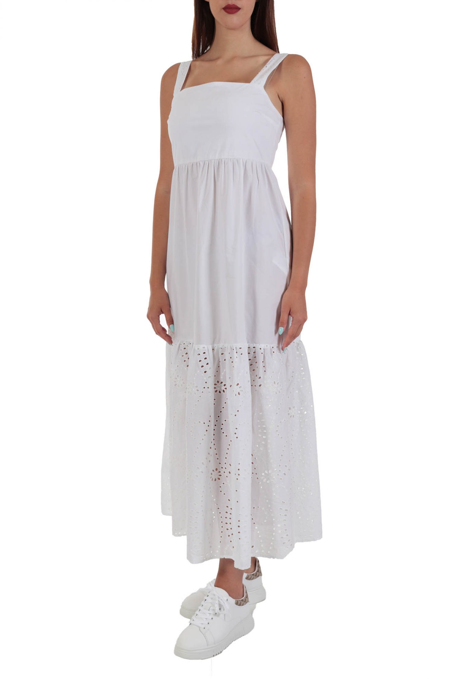 MARELLA EMME ΦΟΡΕΜΑ NUVOLA BRODERIE ΤΙΡΑΝΤΑ ΒΟΛΑΝ ΛΕΥΚΟ φωτογραφία